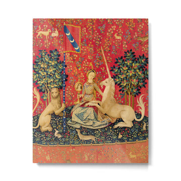 Lady and the Unicorn - Sight Metal Print | TeksDecor