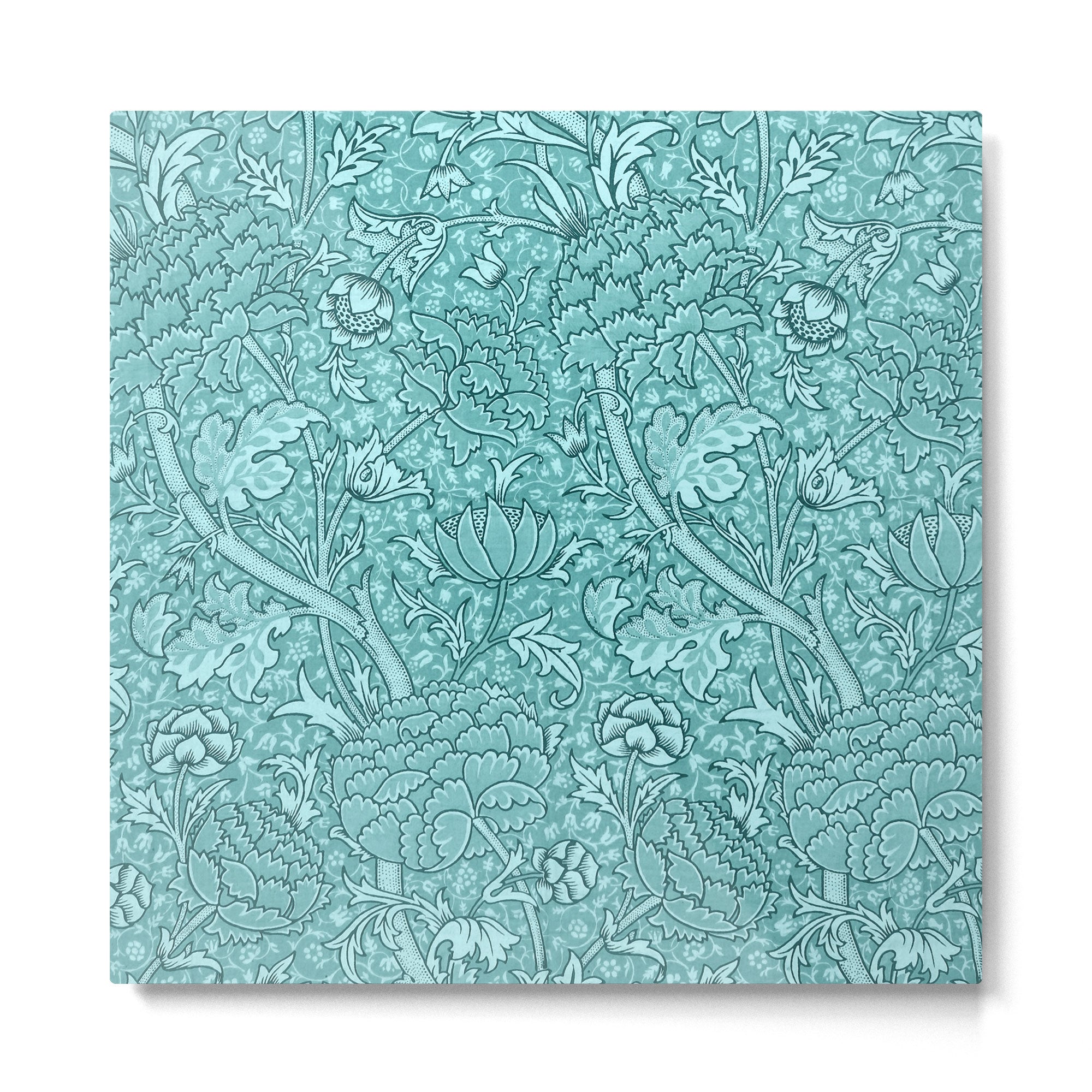 William Morris "Cray" 8. turquoise Metal Print | TeksDecor