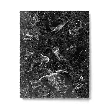 Cosmic Ocean (Black Version) Metal Print | TeksDecor