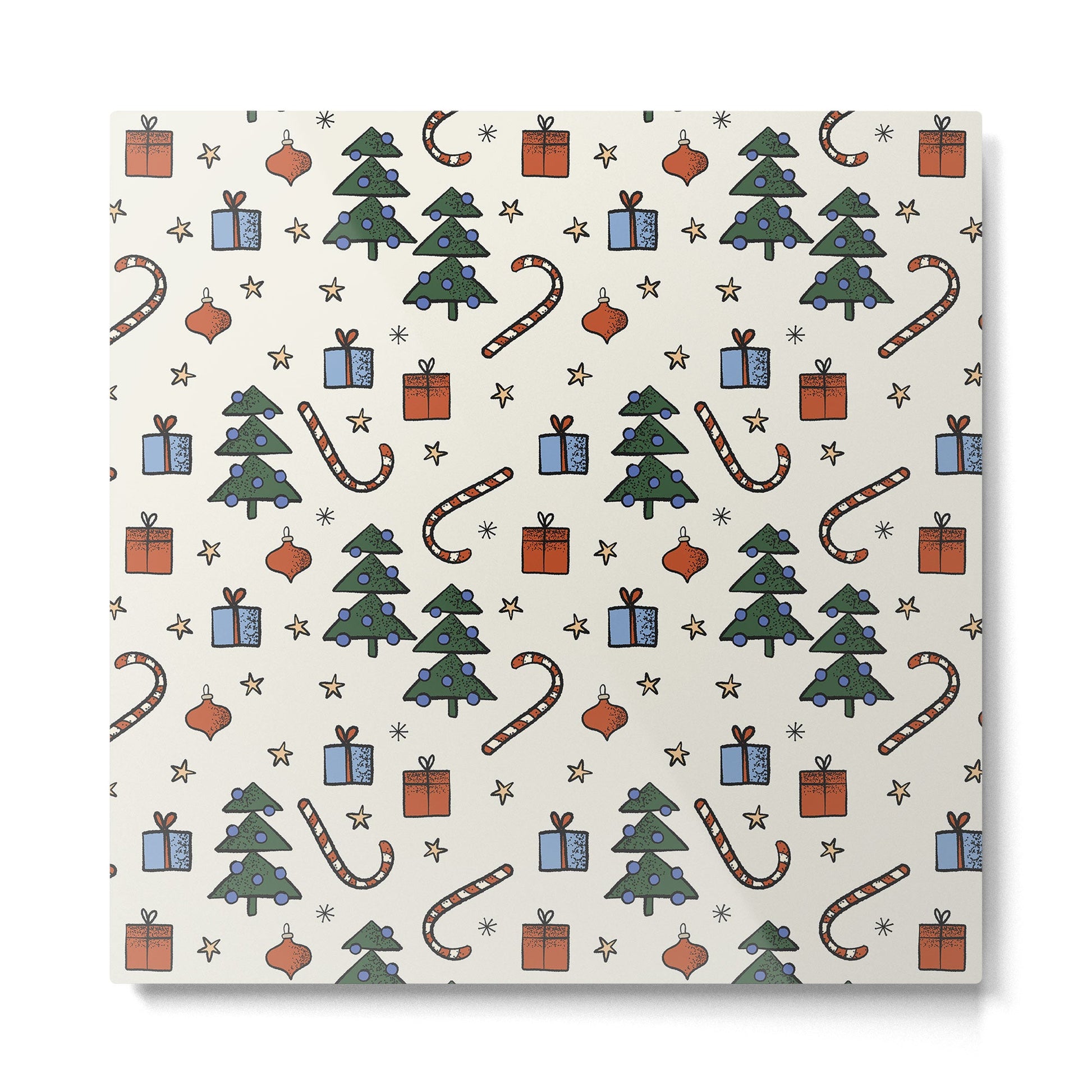 Christmas Pattern #1 Metal Print | TeksDecor