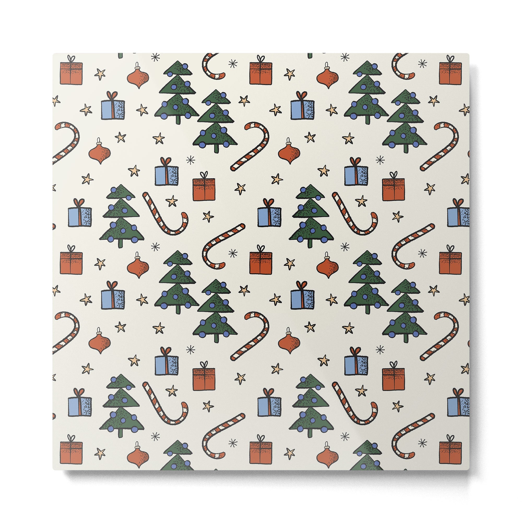 Christmas Pattern #1 Metal Print | TeksDecor