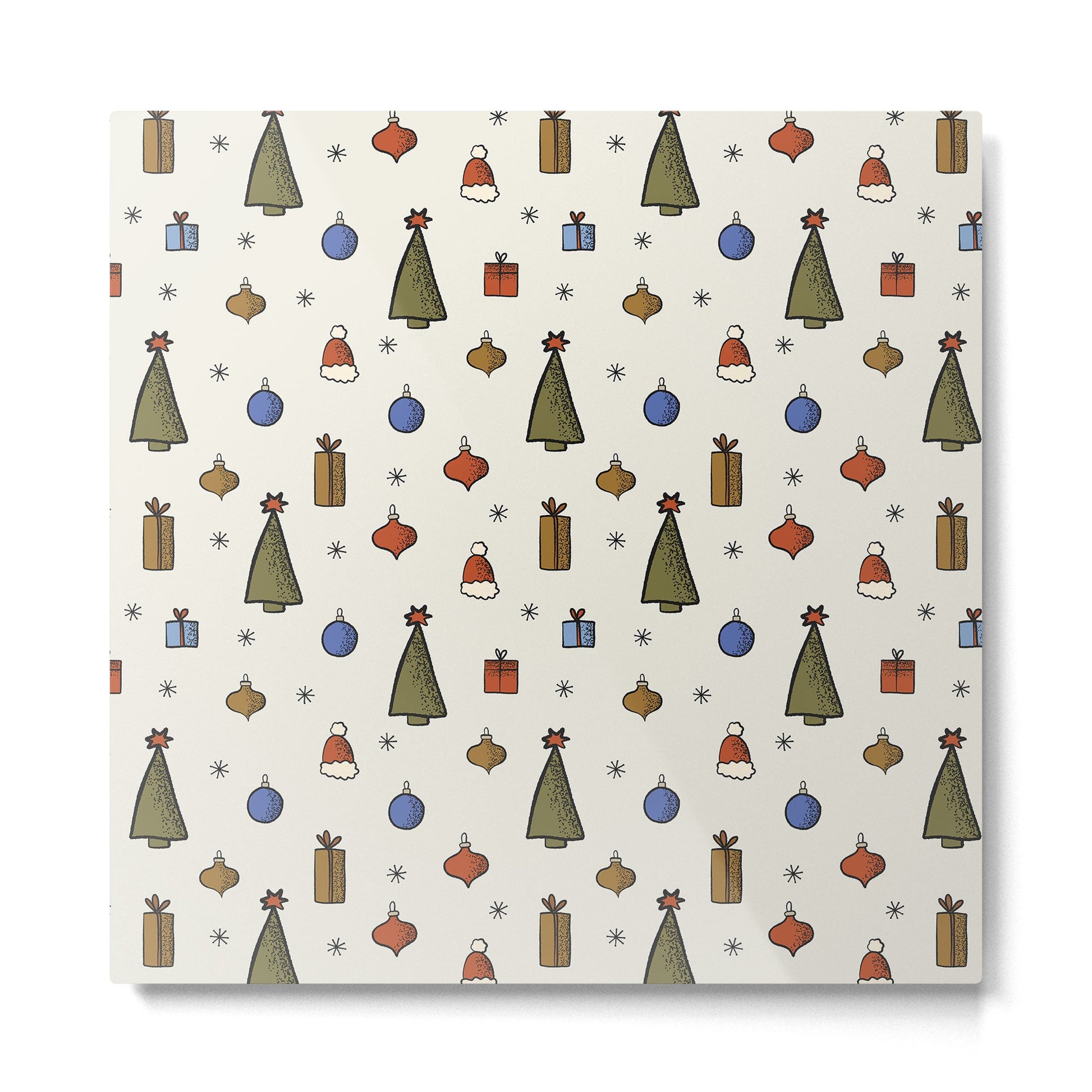 Christmas Pattern #2 Metal Print | TeksDecor
