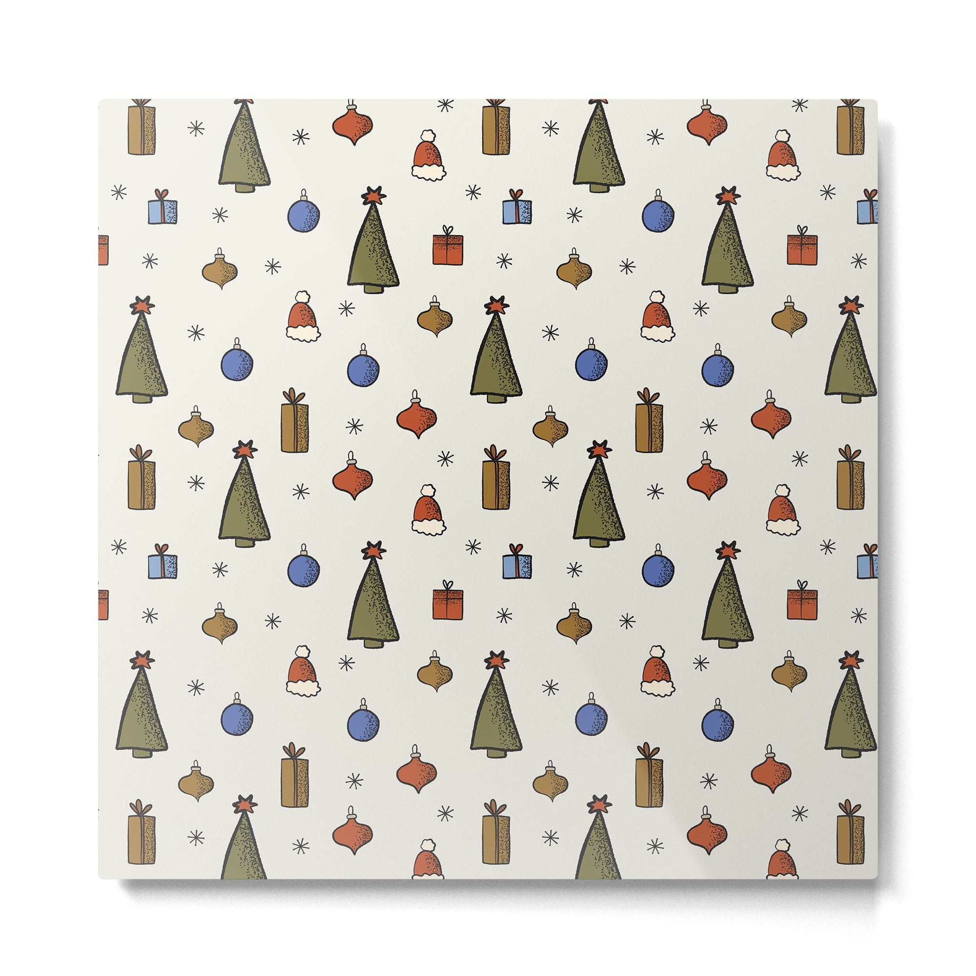Christmas Pattern #2 Metal Print | TeksDecor