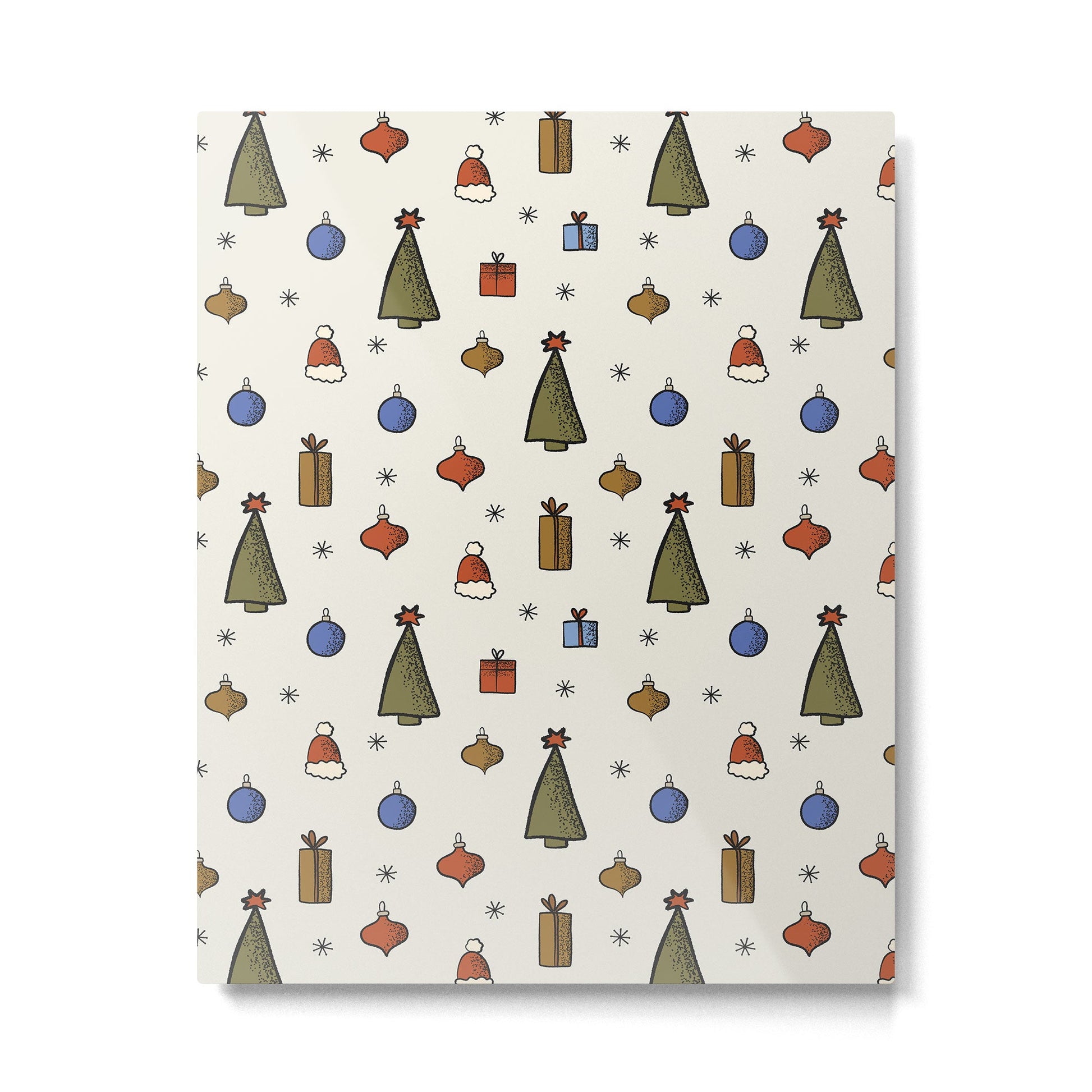 Christmas Pattern #2 Metal Print | TeksDecor