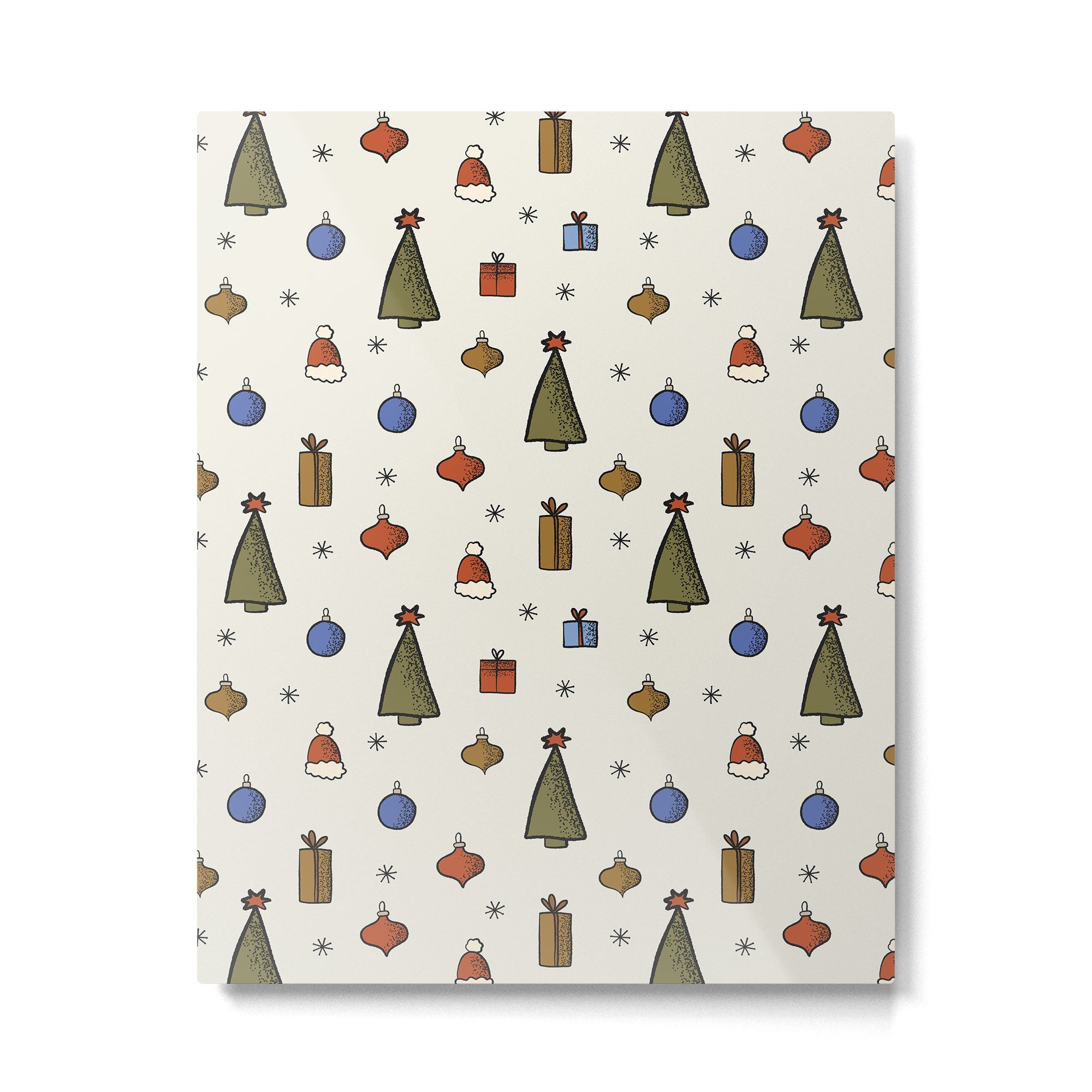 Christmas Pattern #2 Metal Print | TeksDecor