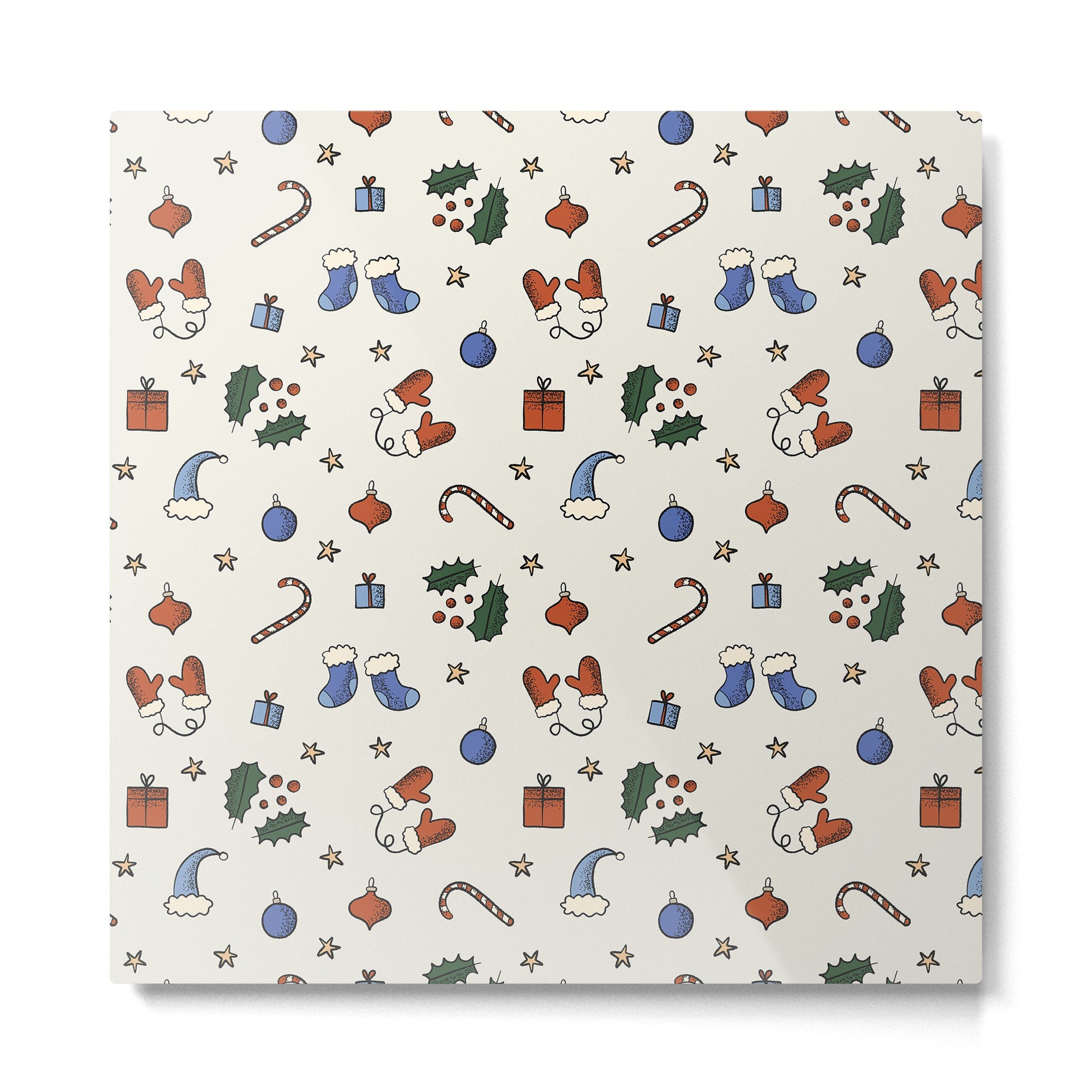 Christmas Pattern #3 Metal Print | TeksDecor