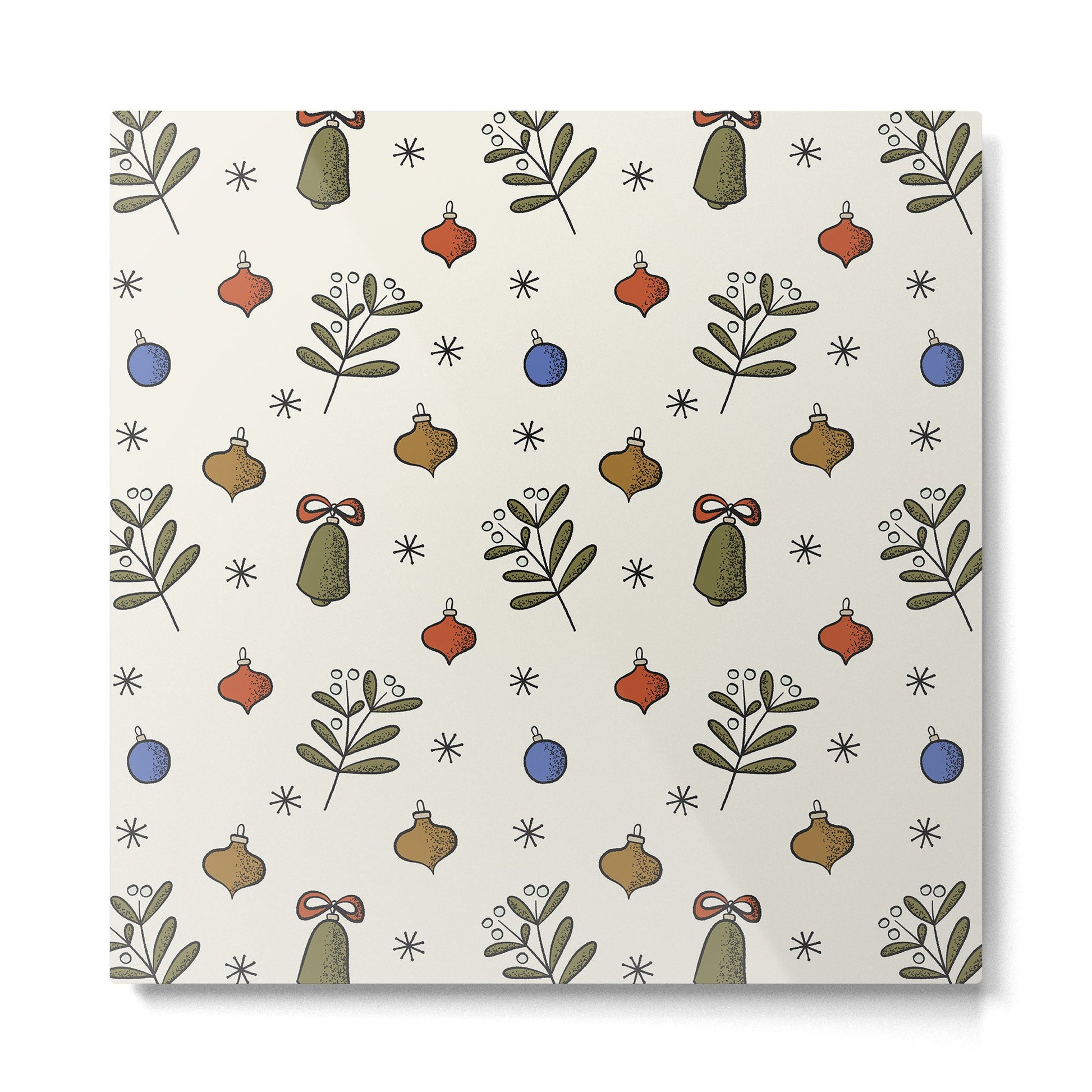 Christmas Pattern #4 Metal Print | TeksDecor