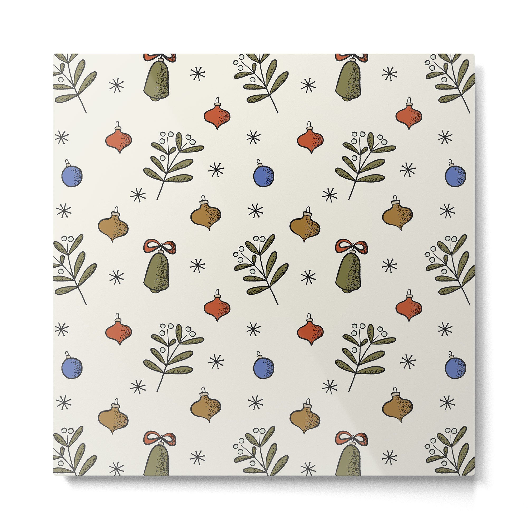 Christmas Pattern #4 Metal Print | TeksDecor
