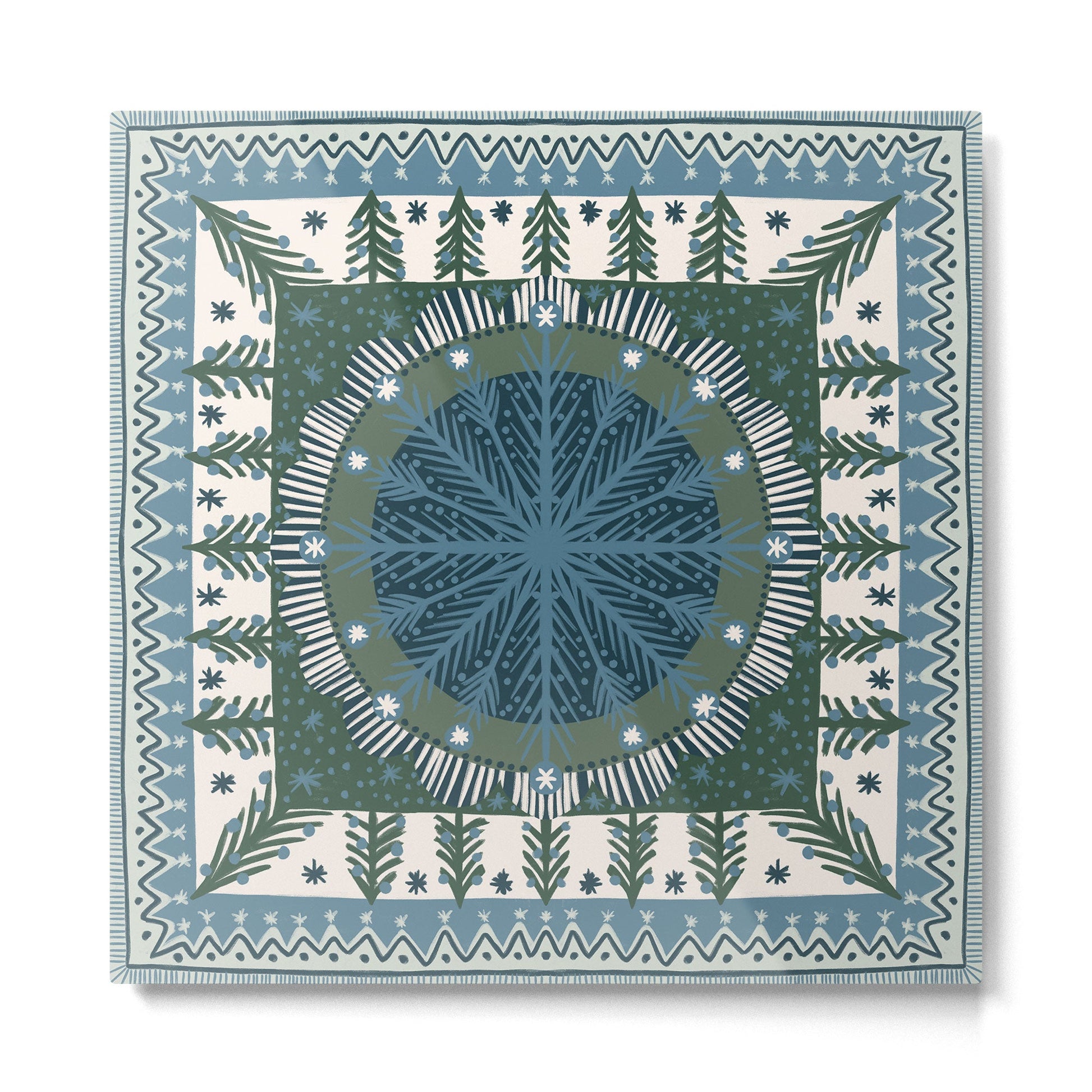 Christmas Symmetric Pattern #3 Metal Print | TeksDecor