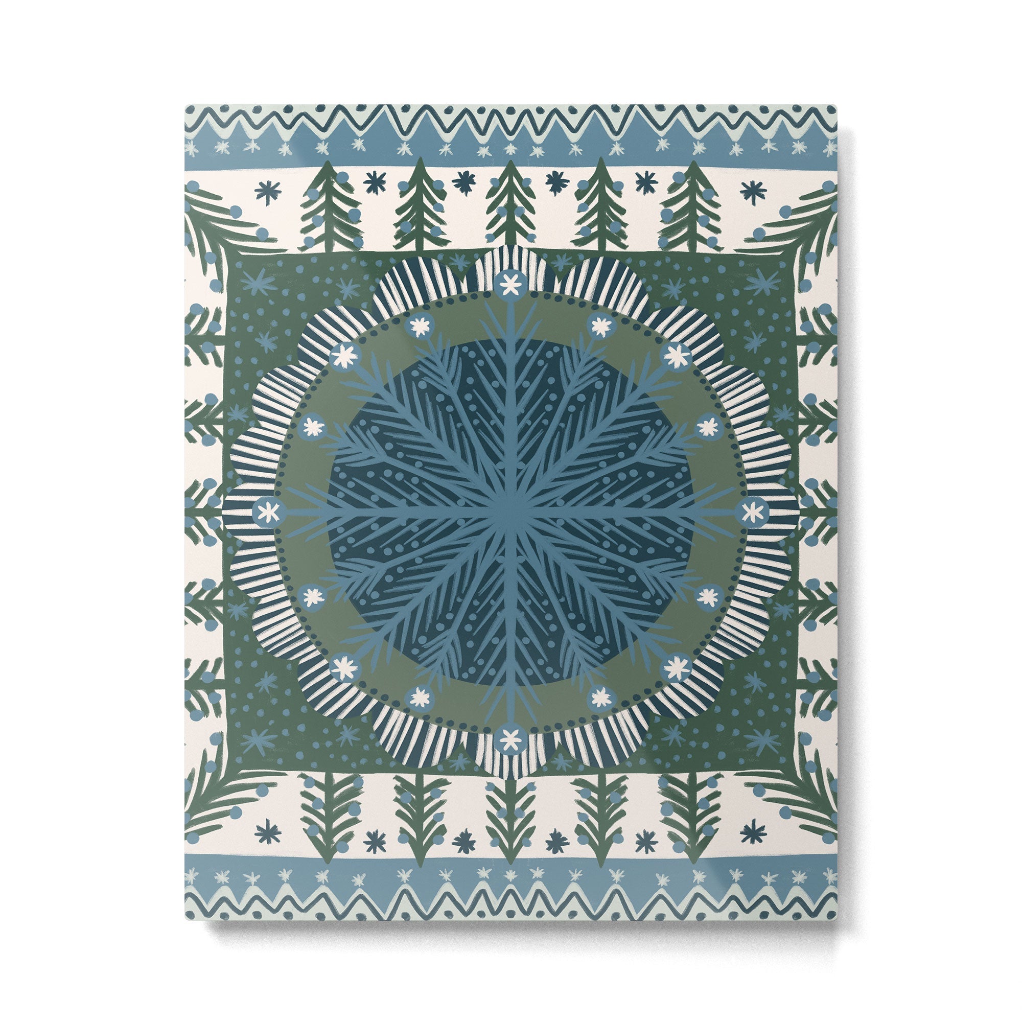 Christmas Symmetric Pattern #3 Metal Print | TeksDecor