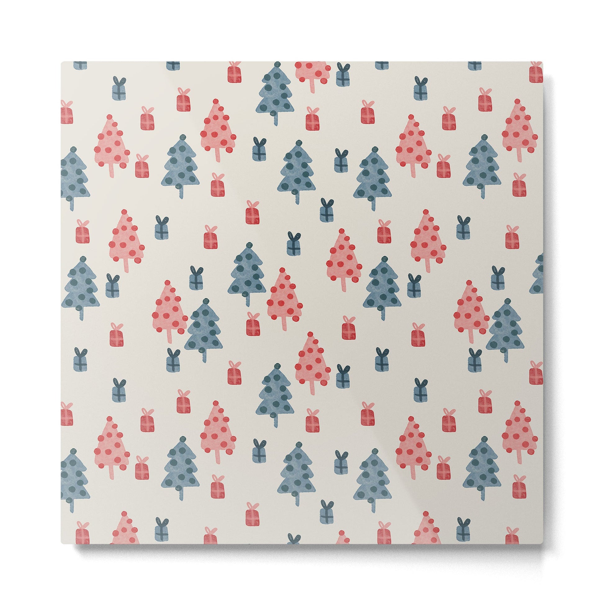 Christmas Trees & Gifts Metal Print | TeksDecor