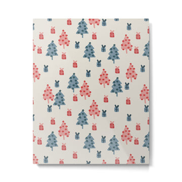 Christmas Trees & Gifts Metal Print | TeksDecor