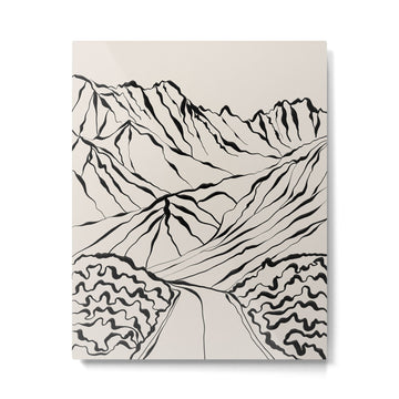 Mountain know the secret Metal Print | TeksDecor