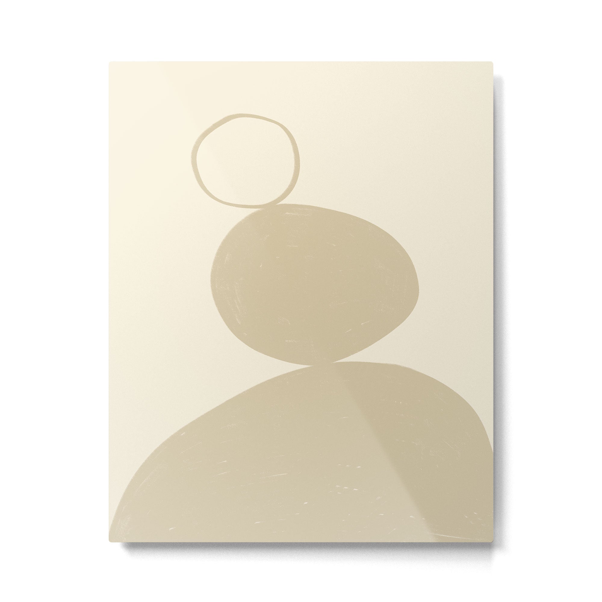 Neutral Shapes #2 Metal Print | TeksDecor