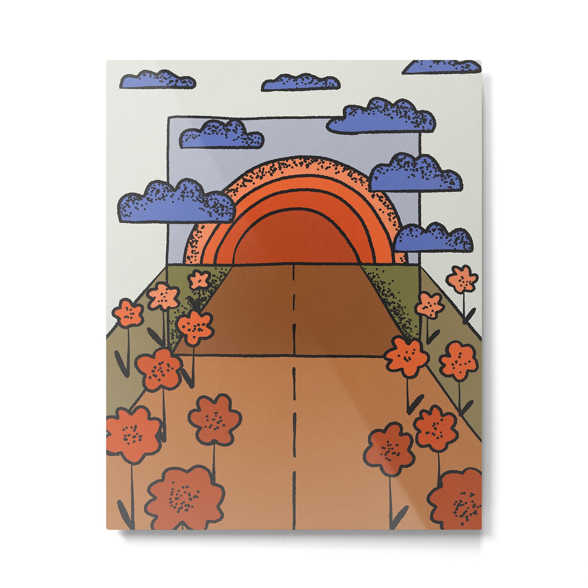 On The Road #1 Metal Print | TeksDecor