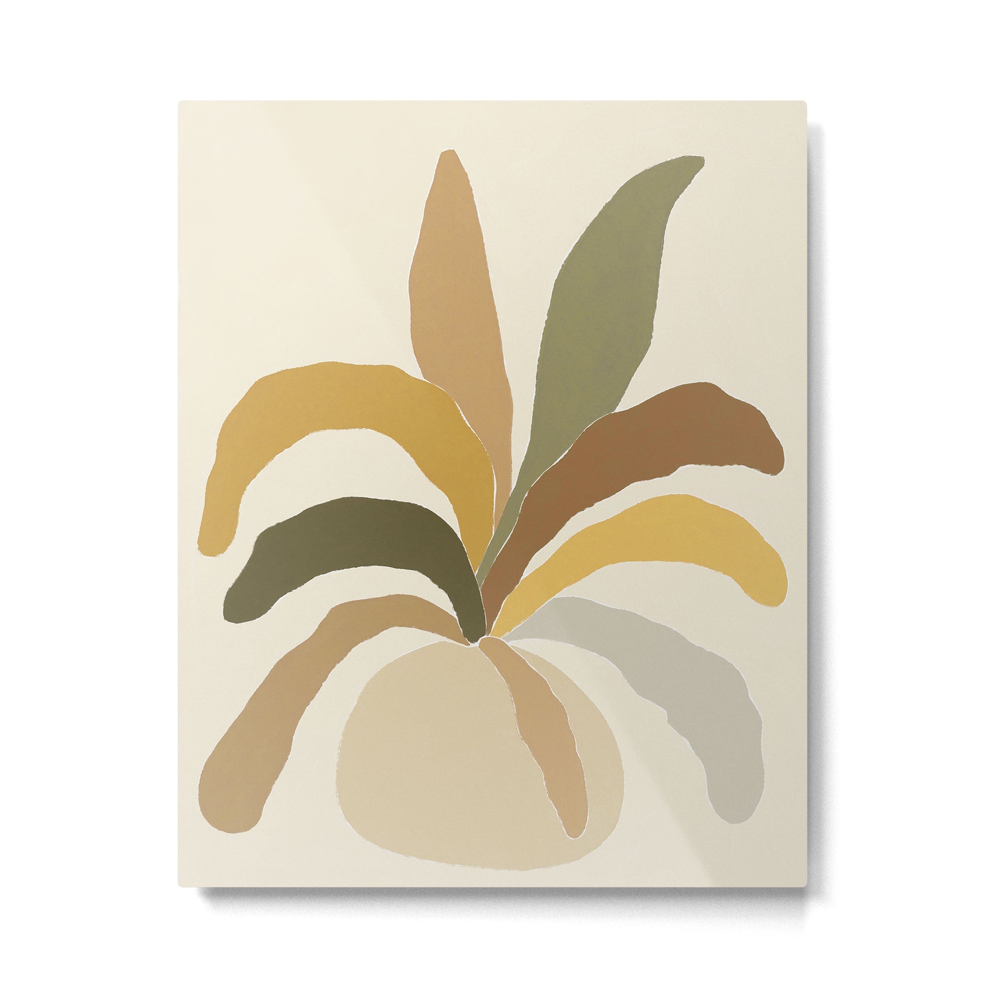 Pastel Plant Metal Print | TeksDecor