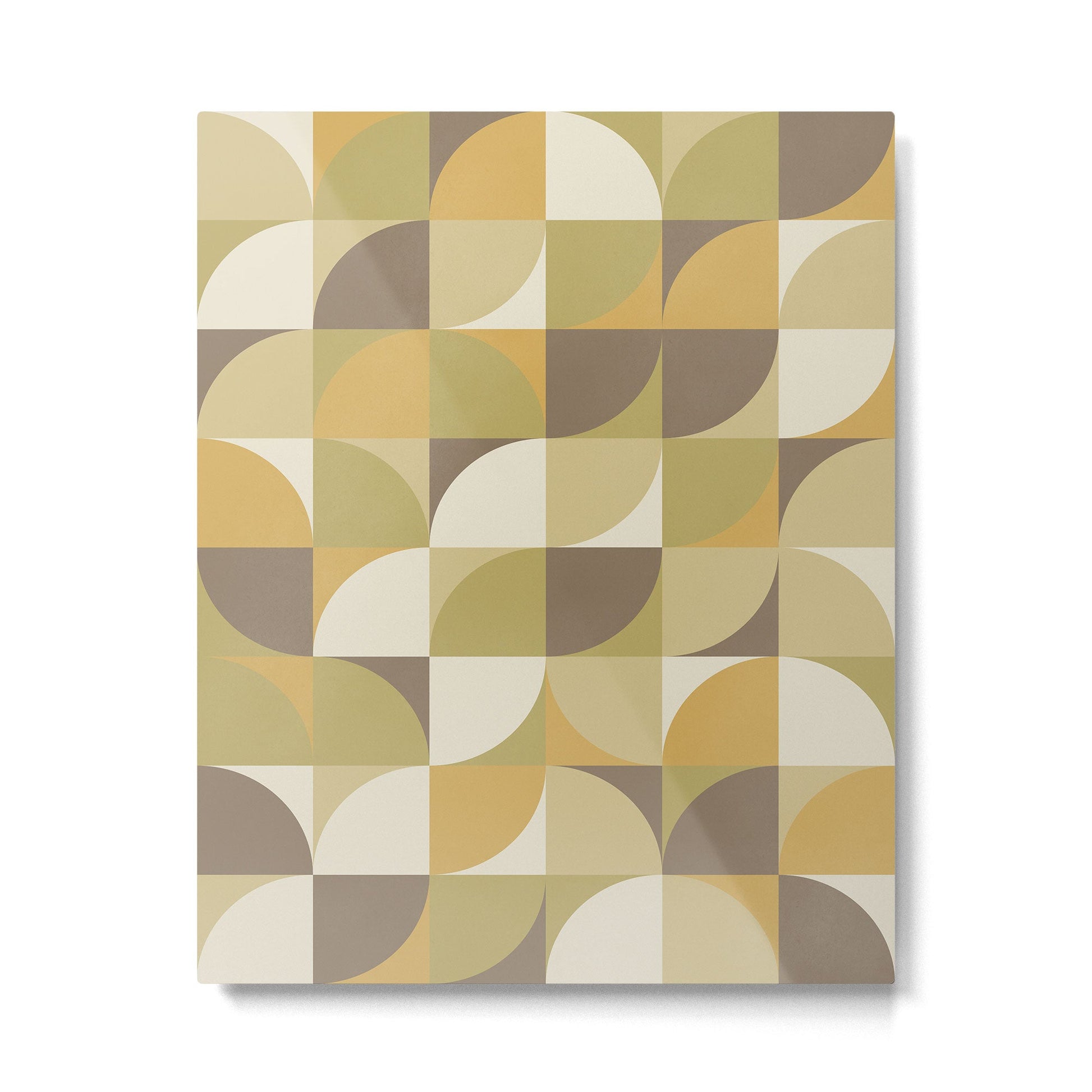 Retro Geometry I Metal Print | TeksDecor