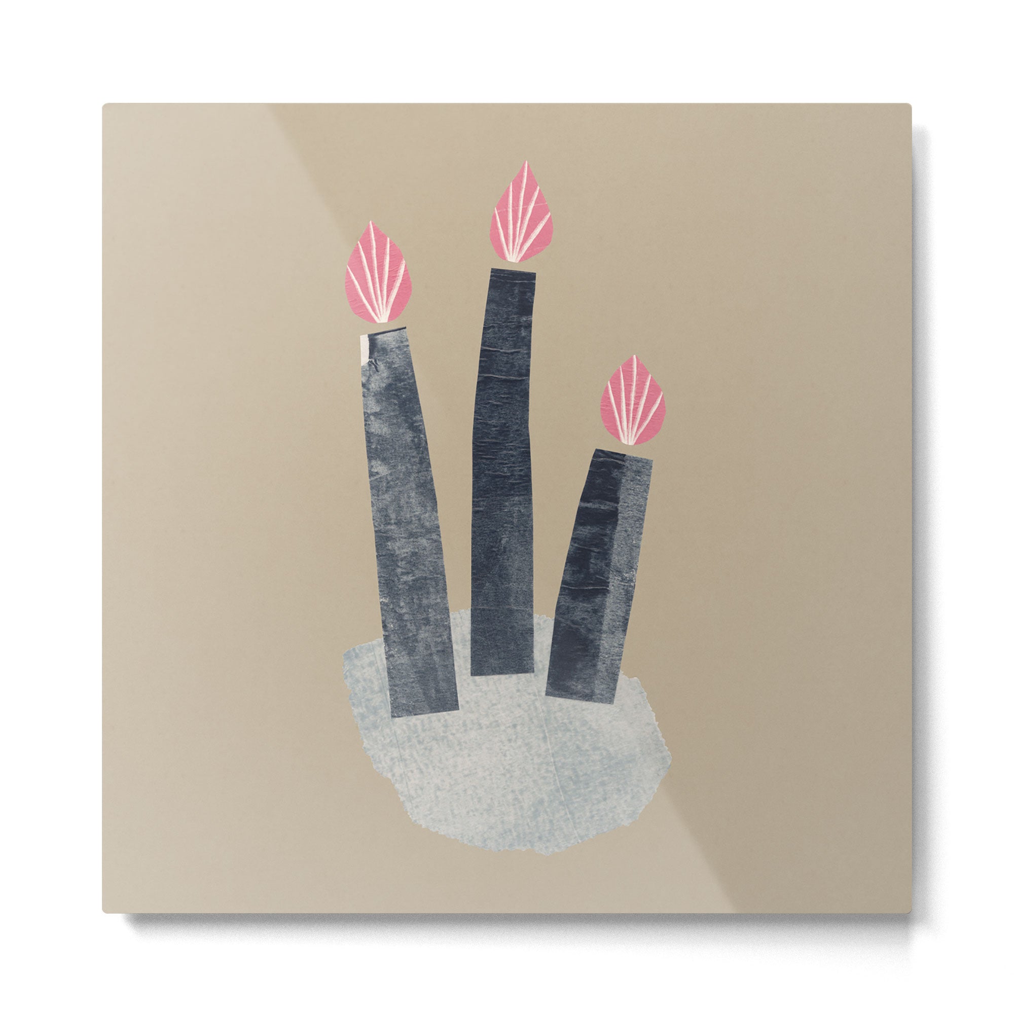 Small Collage: Candles Metal Print | TeksDecor