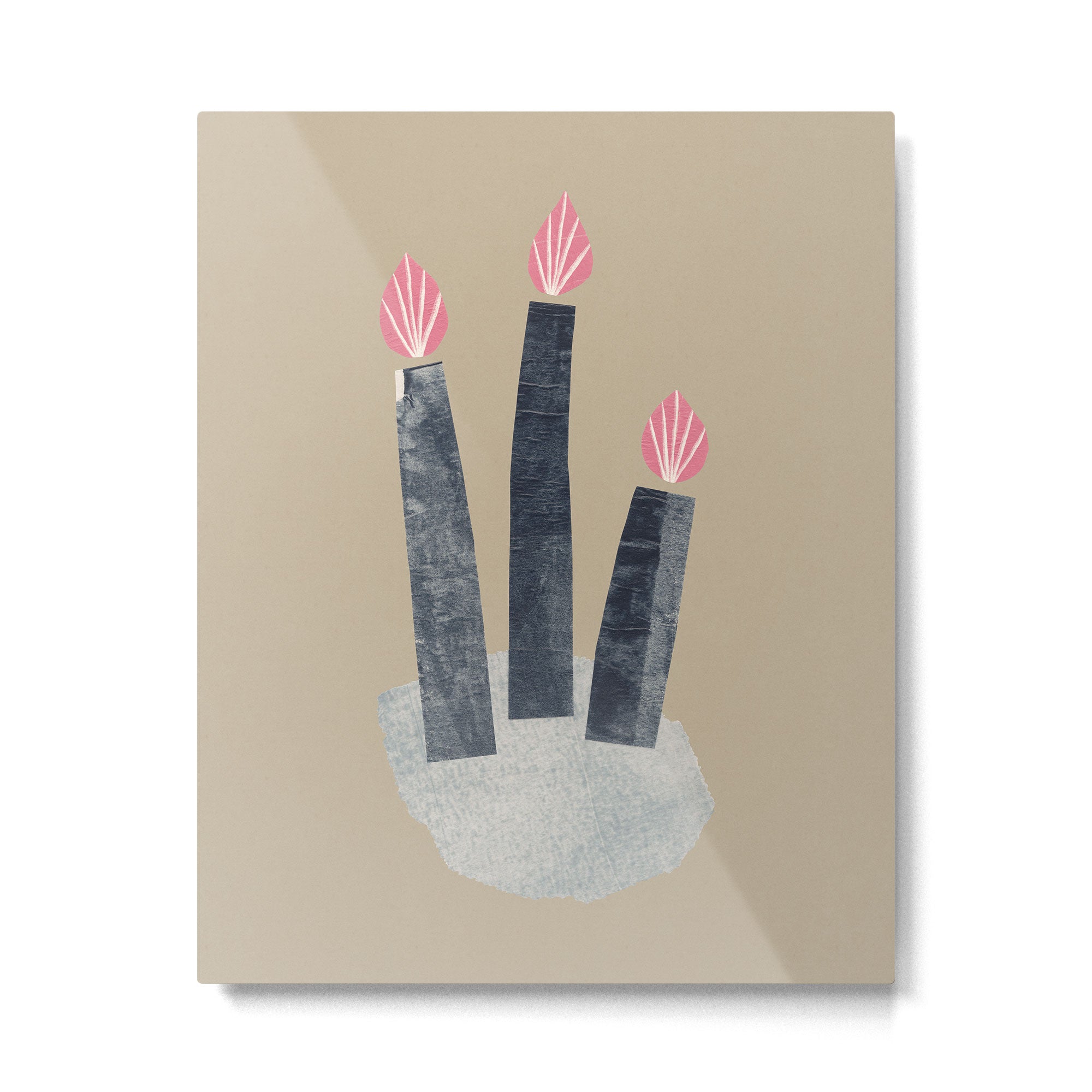 Small Collage: Candles Metal Print | TeksDecor