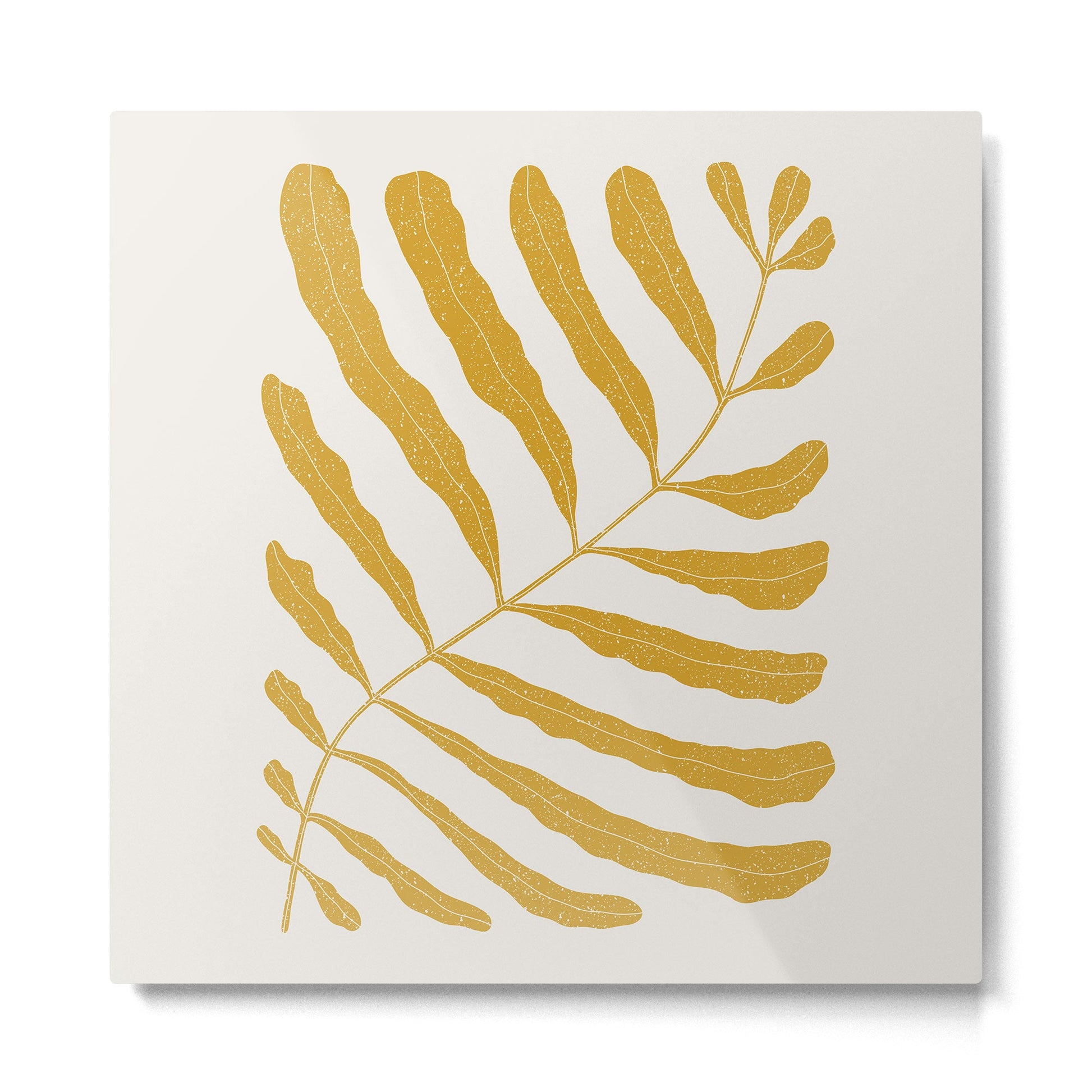 Yellow Plant Metal Print | TeksDecor