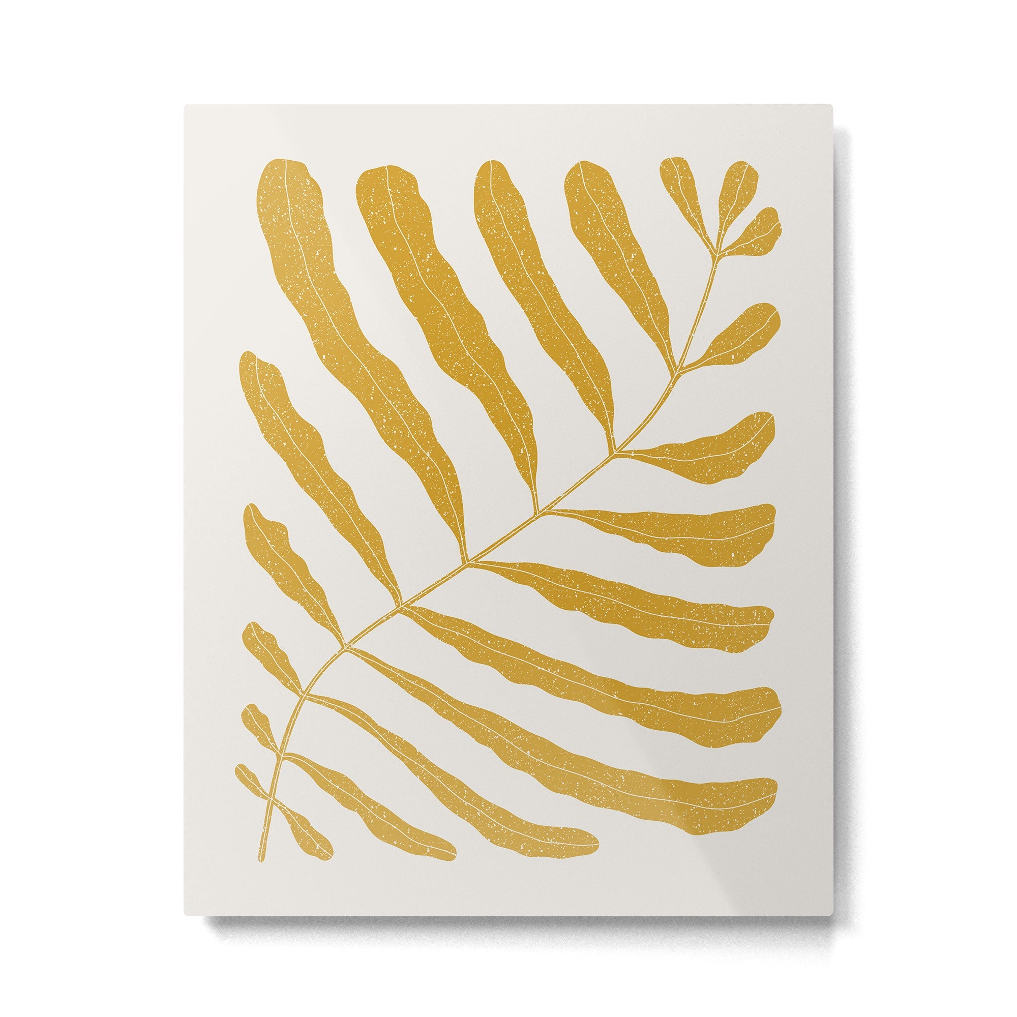Yellow Plant Metal Print | TeksDecor