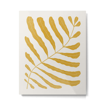 Yellow Plant Metal Print | TeksDecor