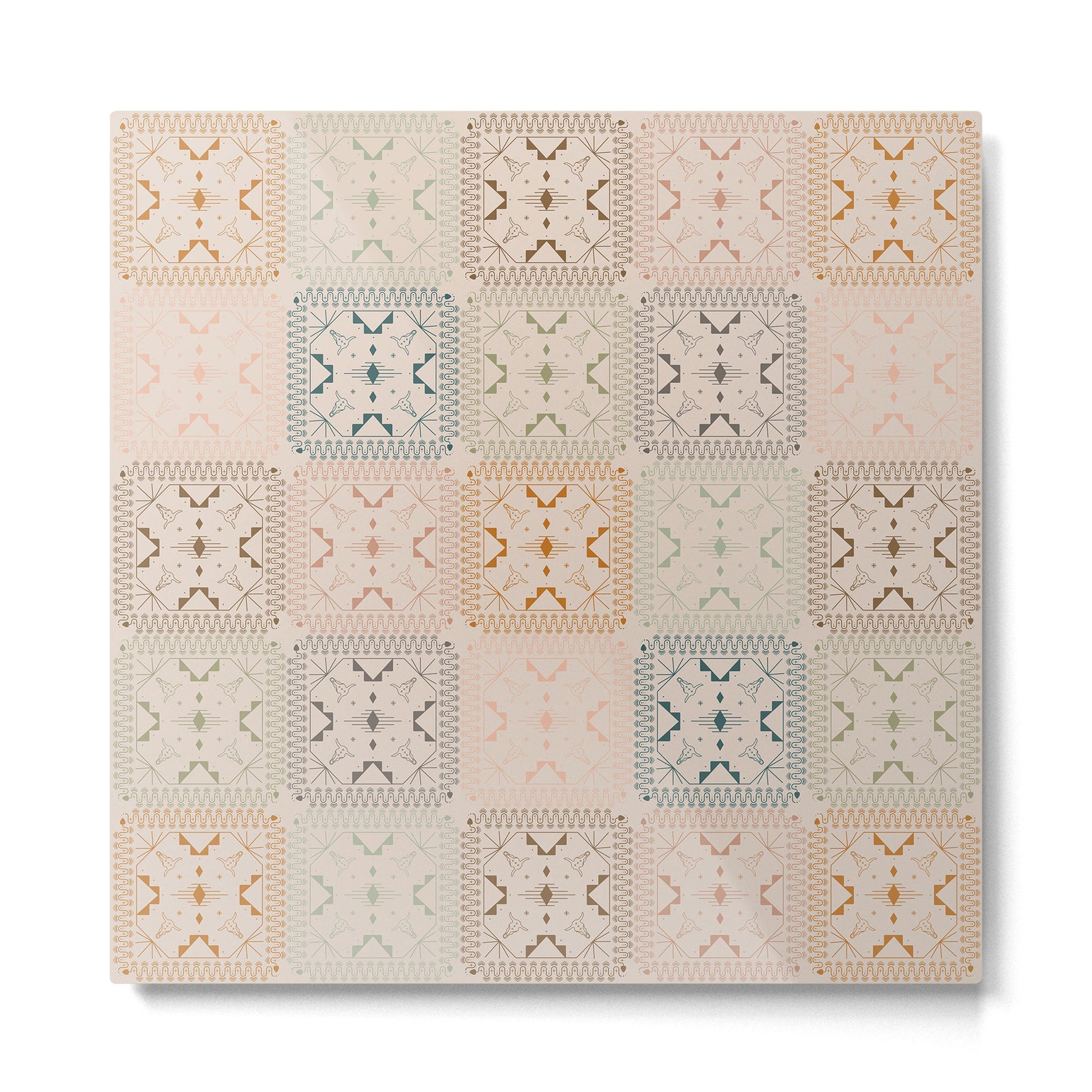 Lost Desert Quilt Metal Print | TeksDecor