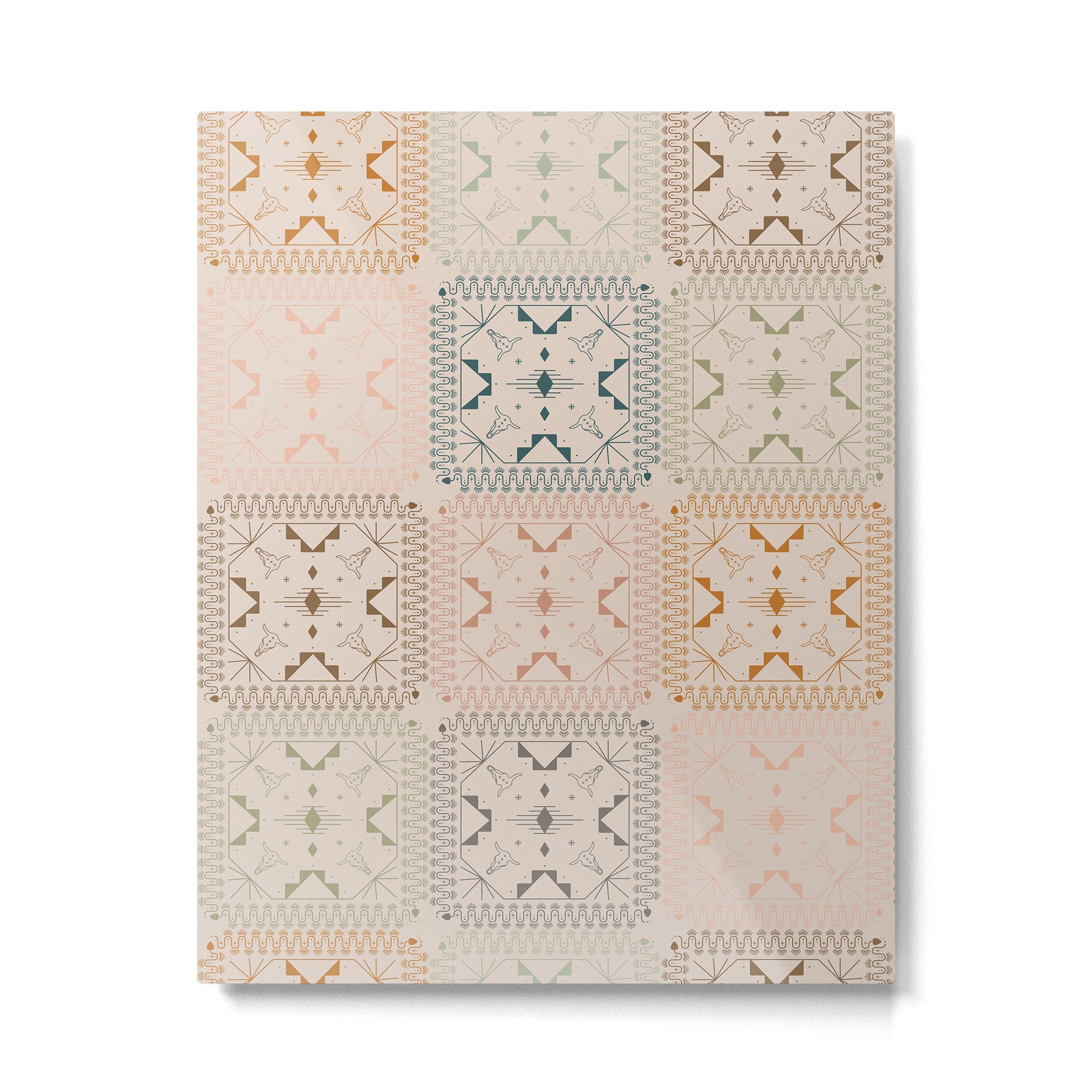 Lost Desert Quilt Metal Print | TeksDecor