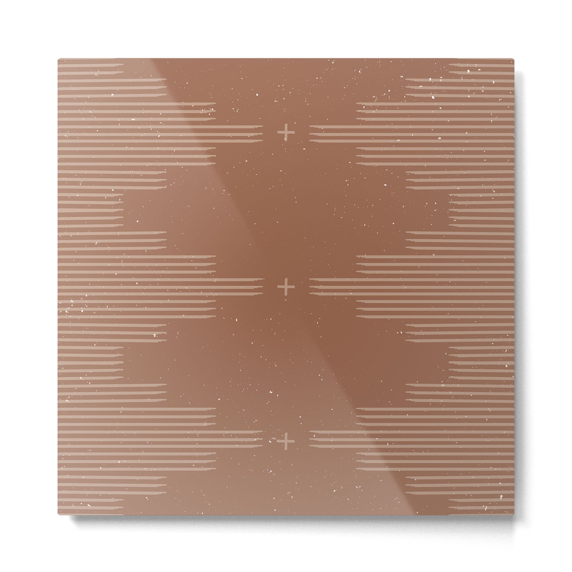 Southwestern Minimalist - Camel Brown Metal Print | TeksDecor