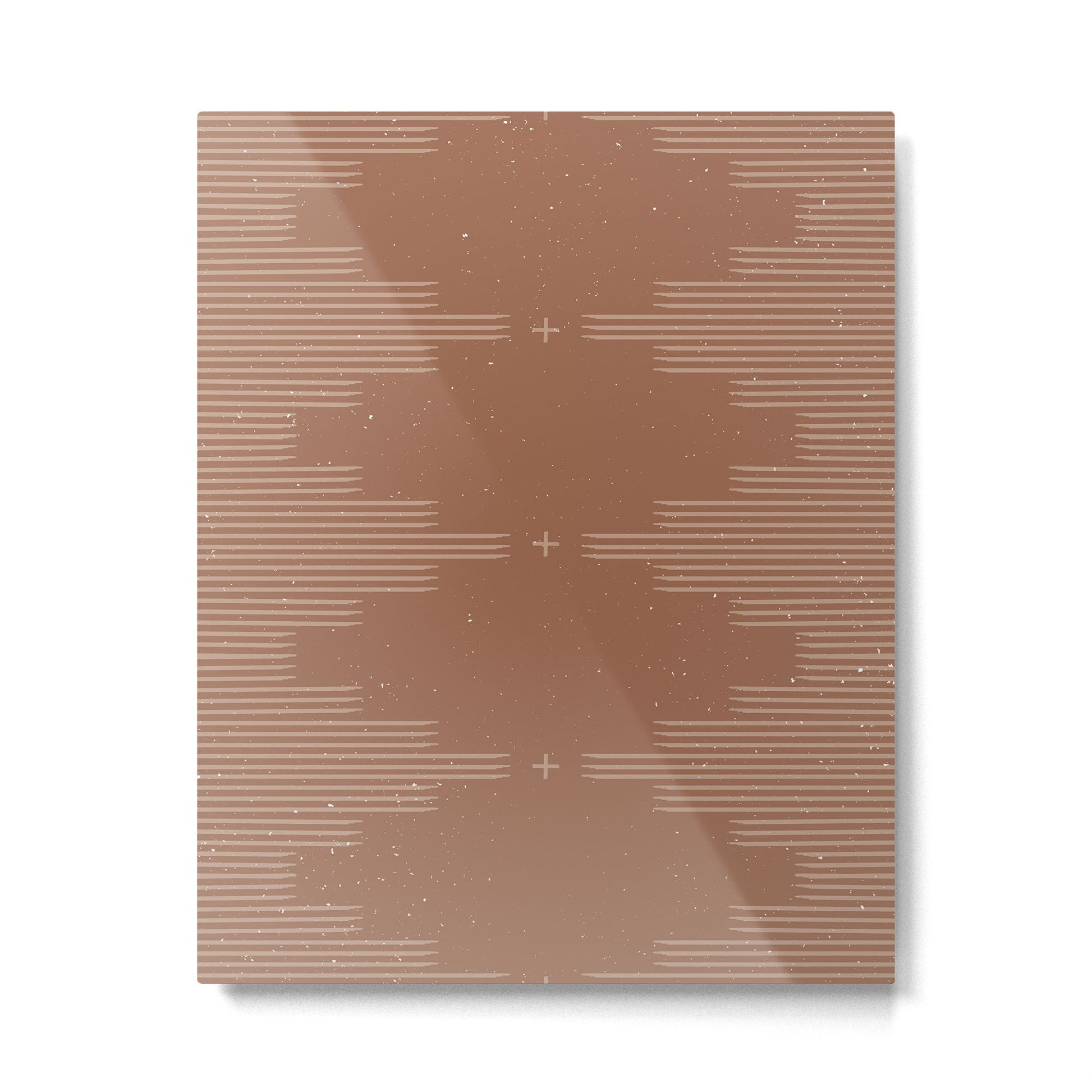 Southwestern Minimalist - Camel Brown Metal Print | TeksDecor
