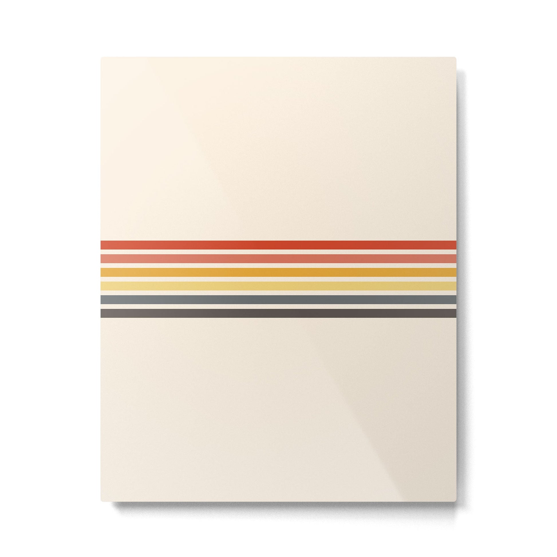 Preda - Classic Motley 70s Vintage Style Retro Stripes Metal Print | TeksDecor