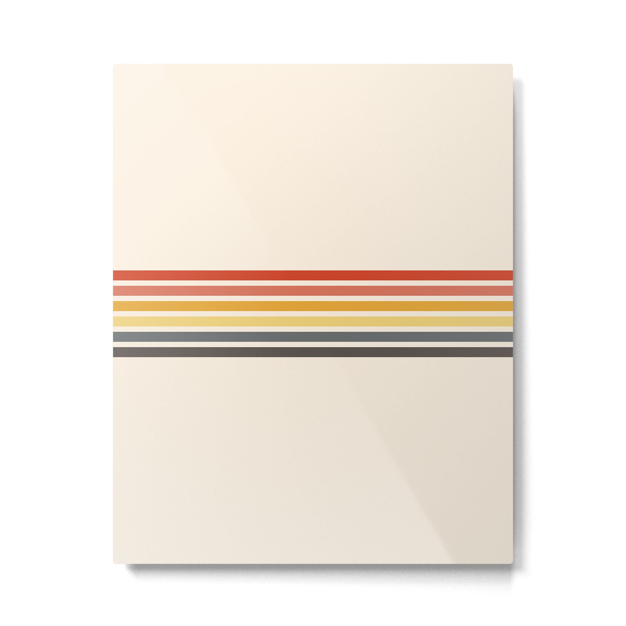 Preda - Classic Motley 70s Vintage Style Retro Stripes Metal Print | TeksDecor