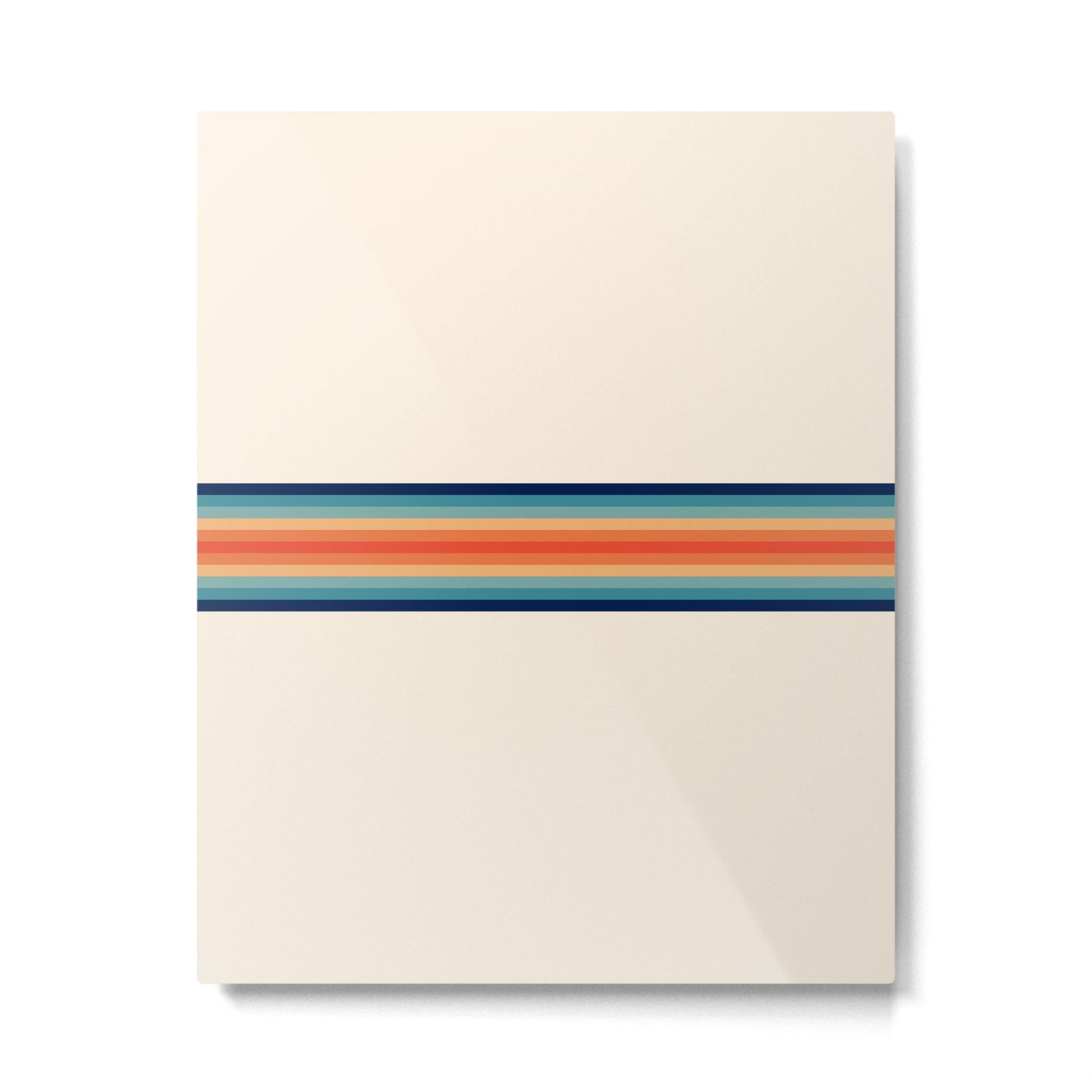Retro 70s Vintage Summer Style Stripes - Conima Metal Print | TeksDecor