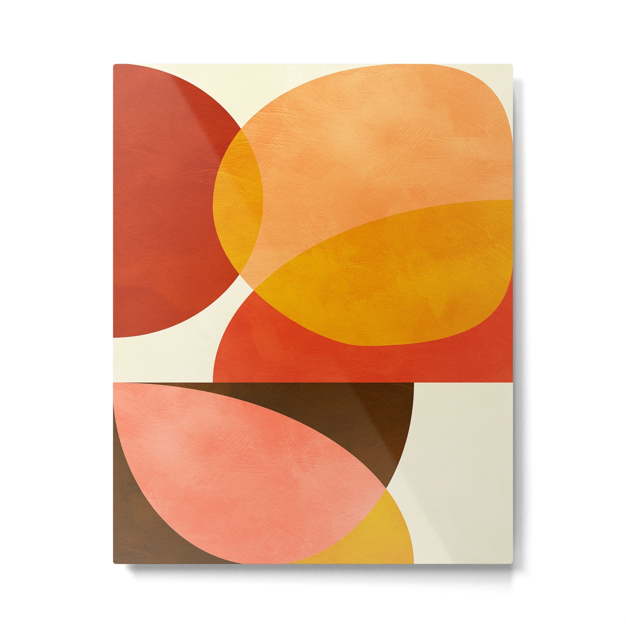 geometric autumn sun abstract Metal Print | TeksDecor