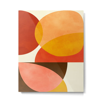 geometric autumn sun abstract Metal Print | TeksDecor