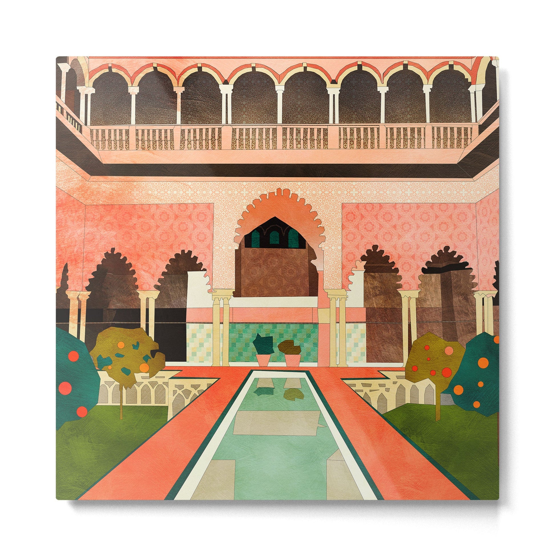 Granada Alhambra Metal Print | TeksDecor