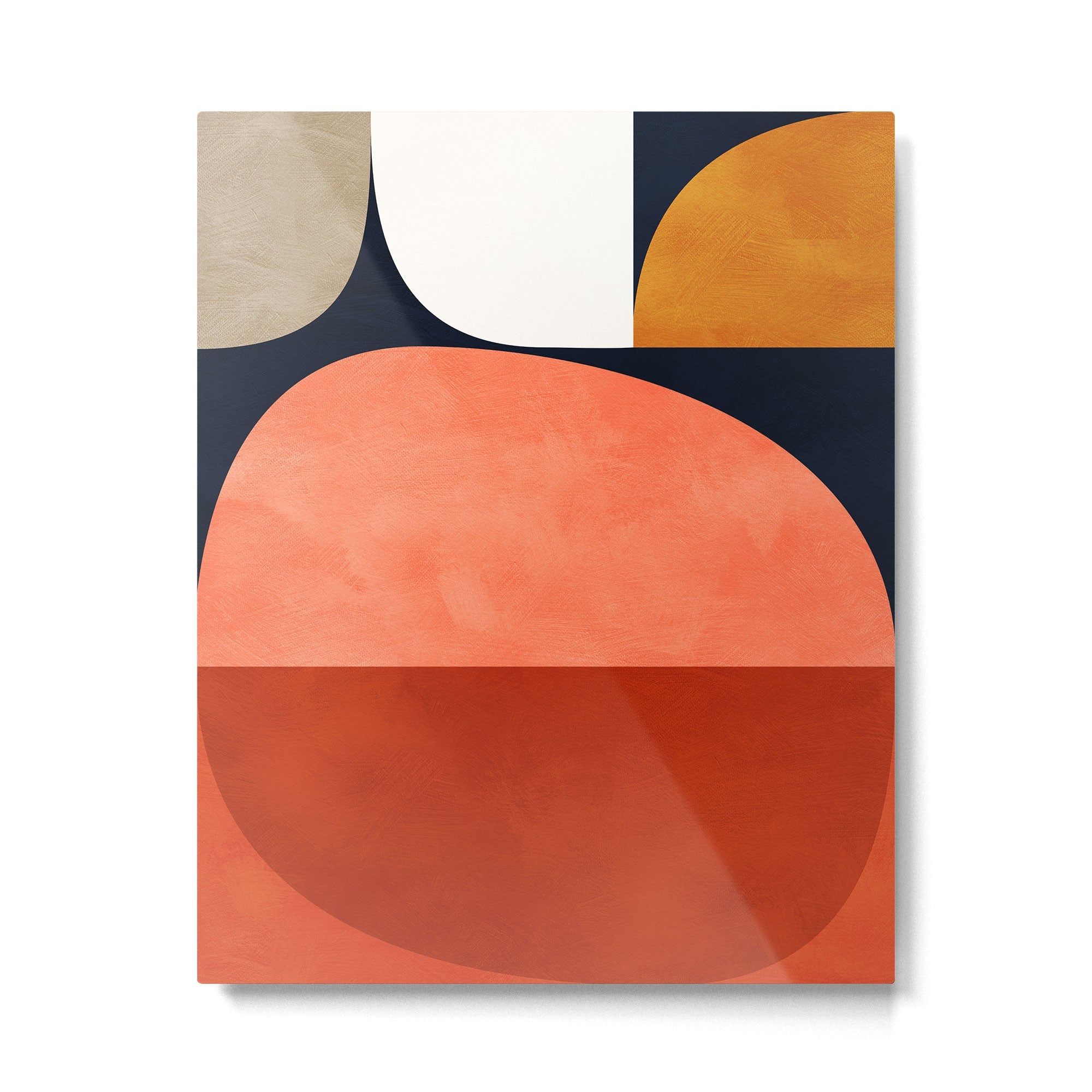 mid century geoemtric abstract autumn 3 Metal Print | TeksDecor