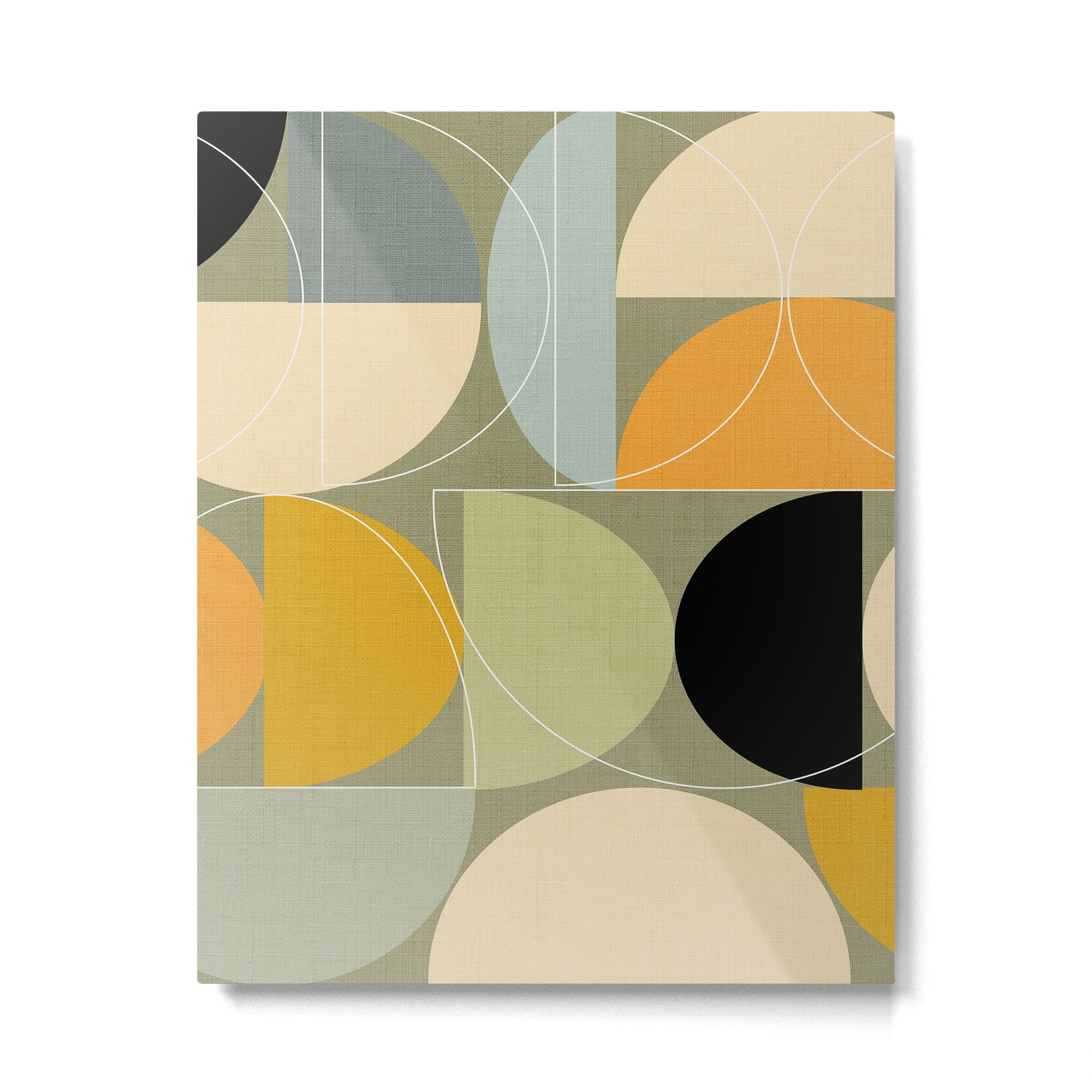 mid century geometric winter 4 Metal Print | TeksDecor