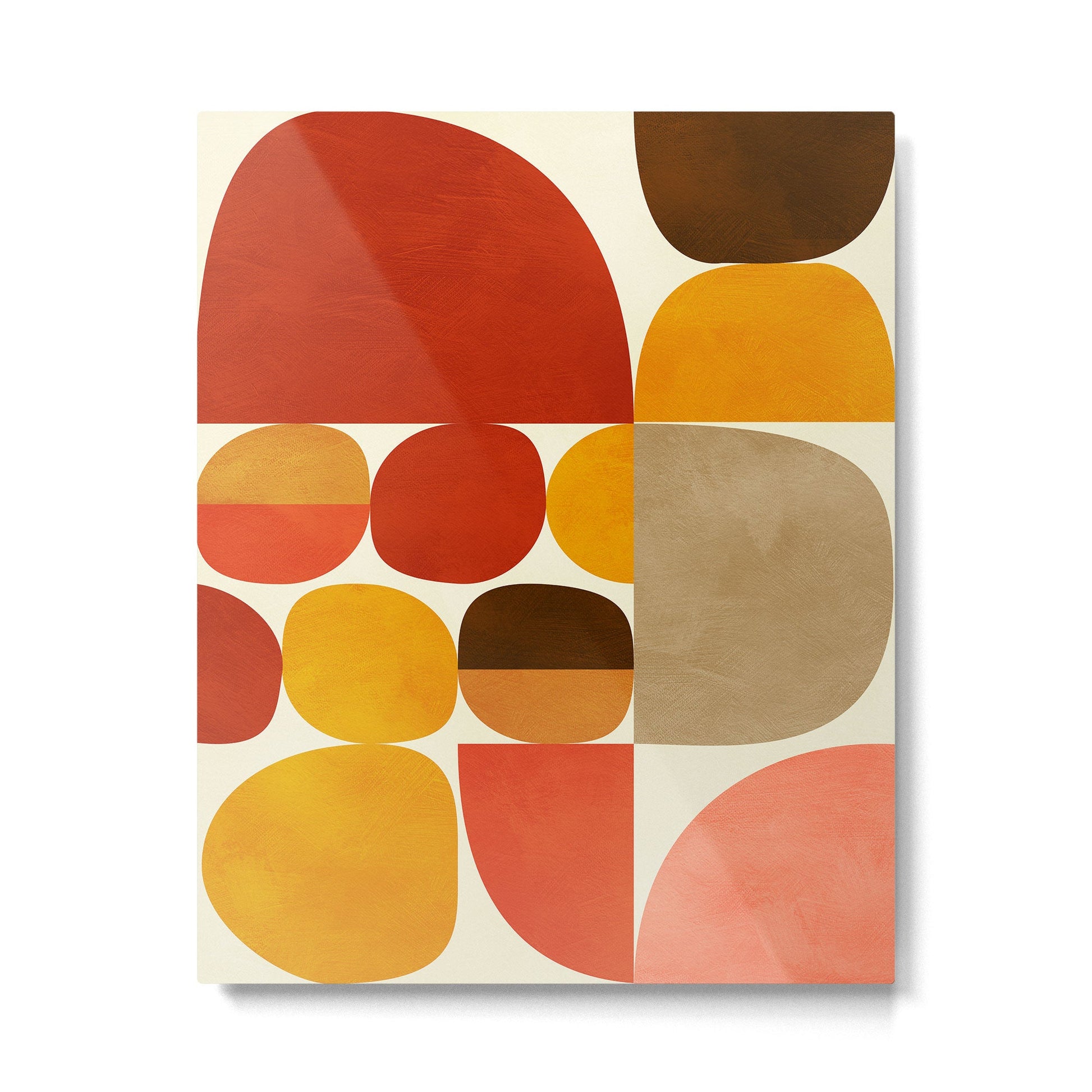 mid century geometry abstract 5 Metal Print | TeksDecor