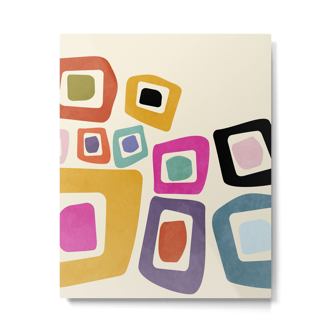 mid century modern minimal abstract 8 Metal Print | TeksDecor