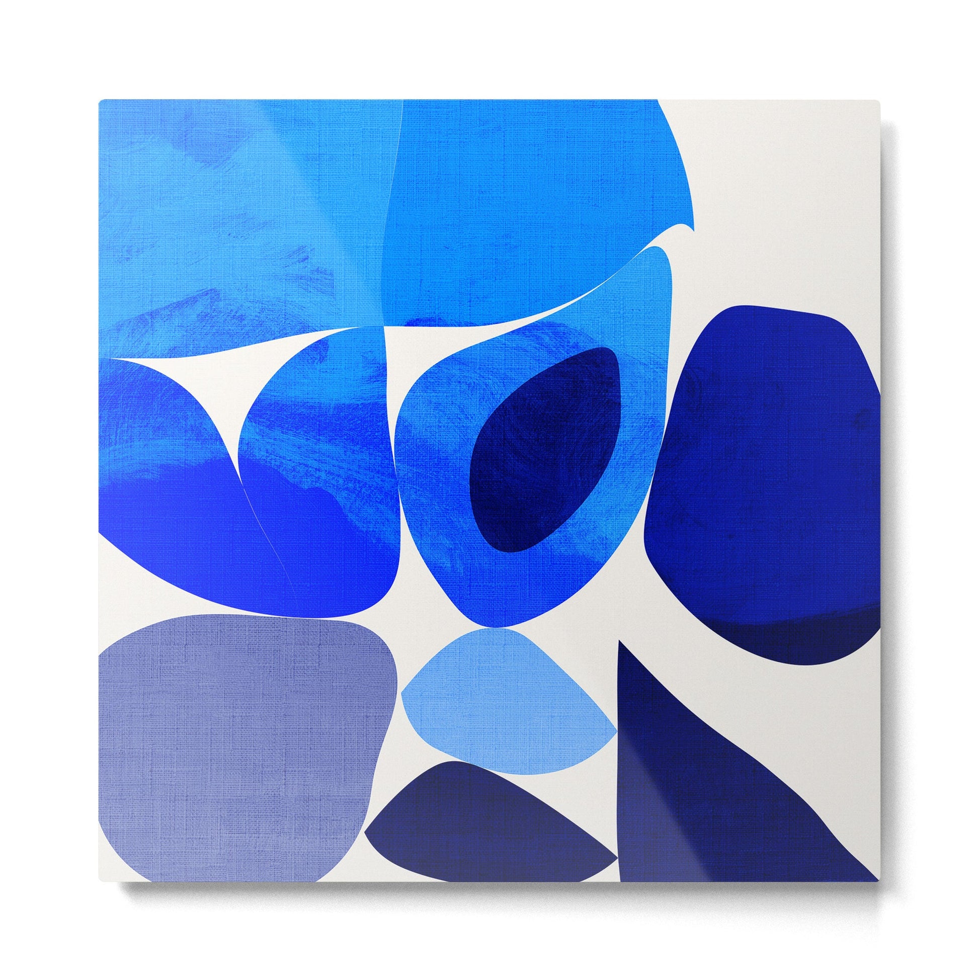 mid century modern organic blue 2 Metal Print | TeksDecor