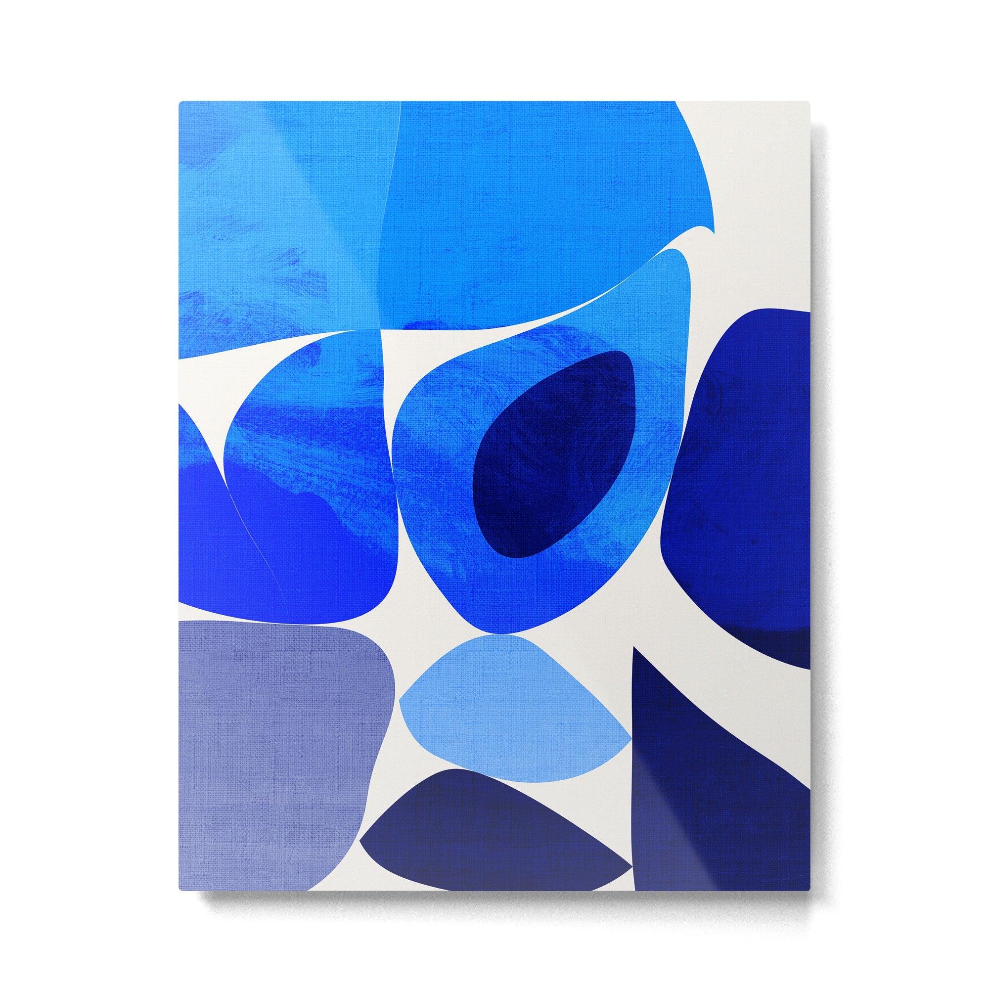 mid century modern organic blue 2 Metal Print | TeksDecor