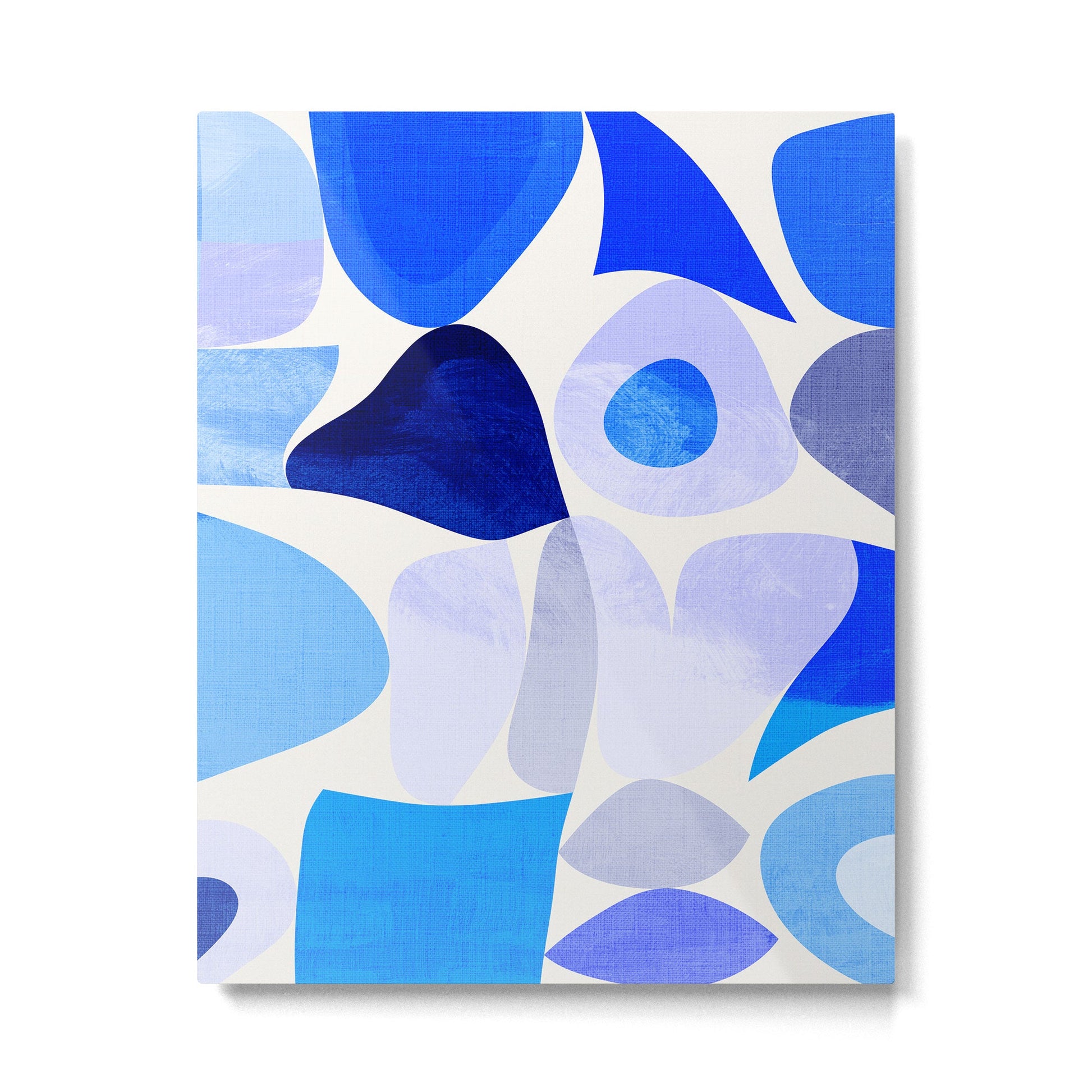 mid century modern organic blue Metal Print | TeksDecor