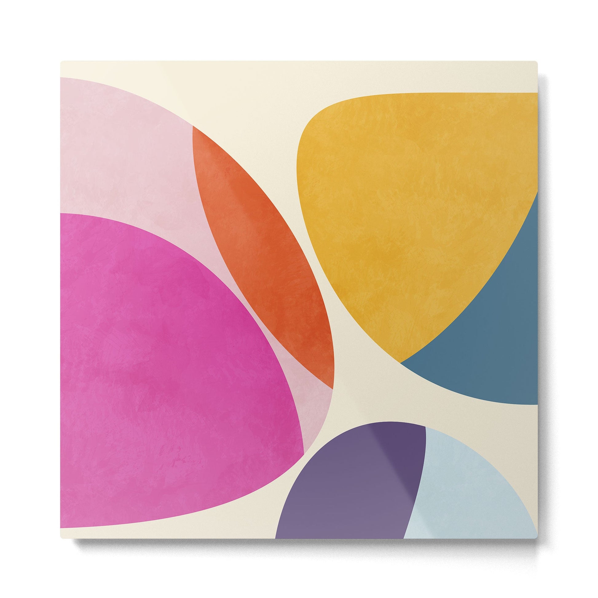 mid century modern semi-circles Metal Print | TeksDecor