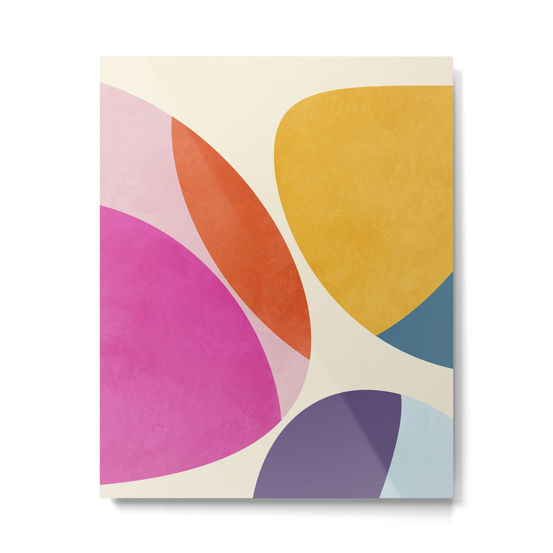 mid century modern semi-circles Metal Print | TeksDecor