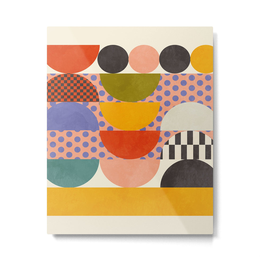 mid century modern shapes 6 22 Metal Print | TeksDecor