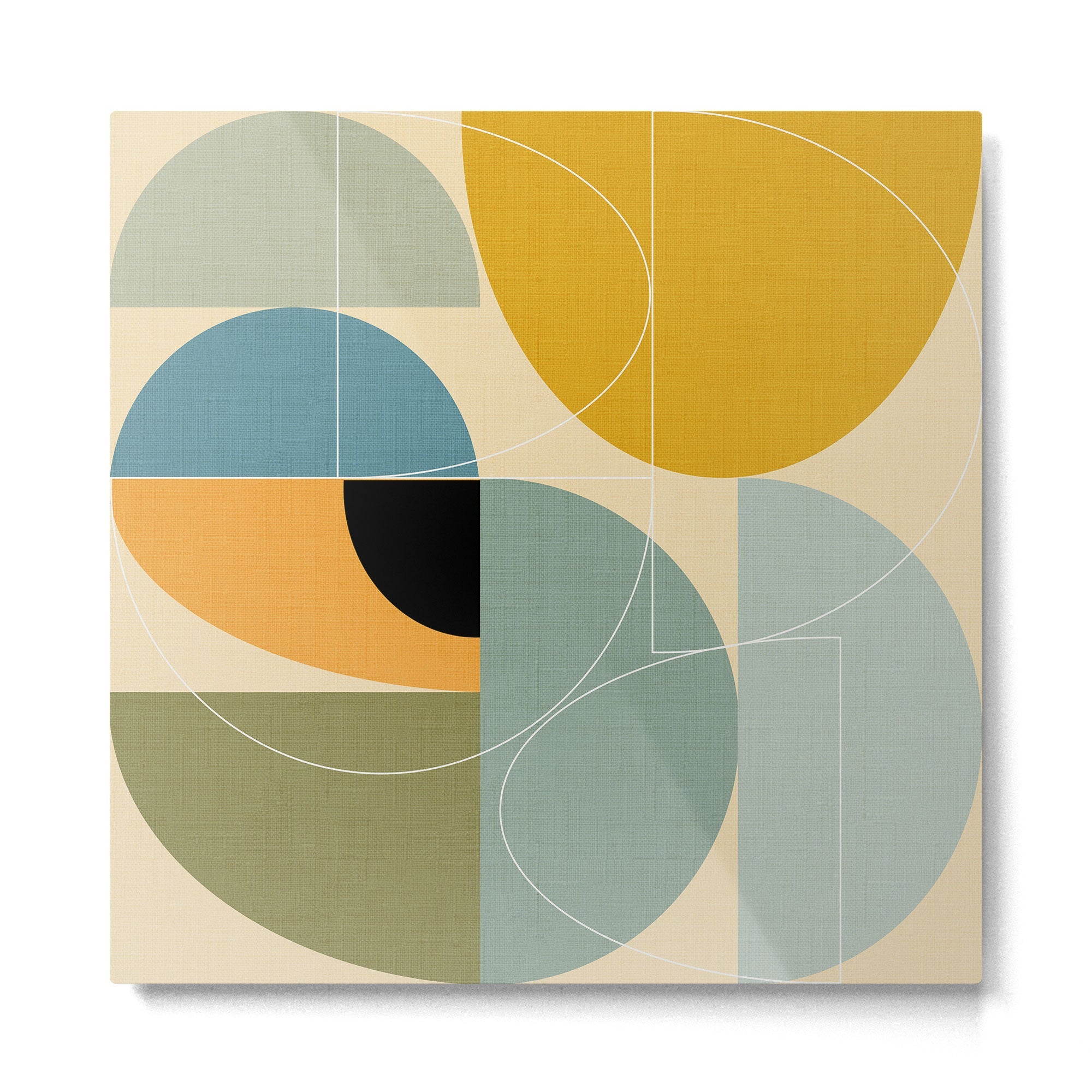 mid century modern winter 1 Metal Print | TeksDecor