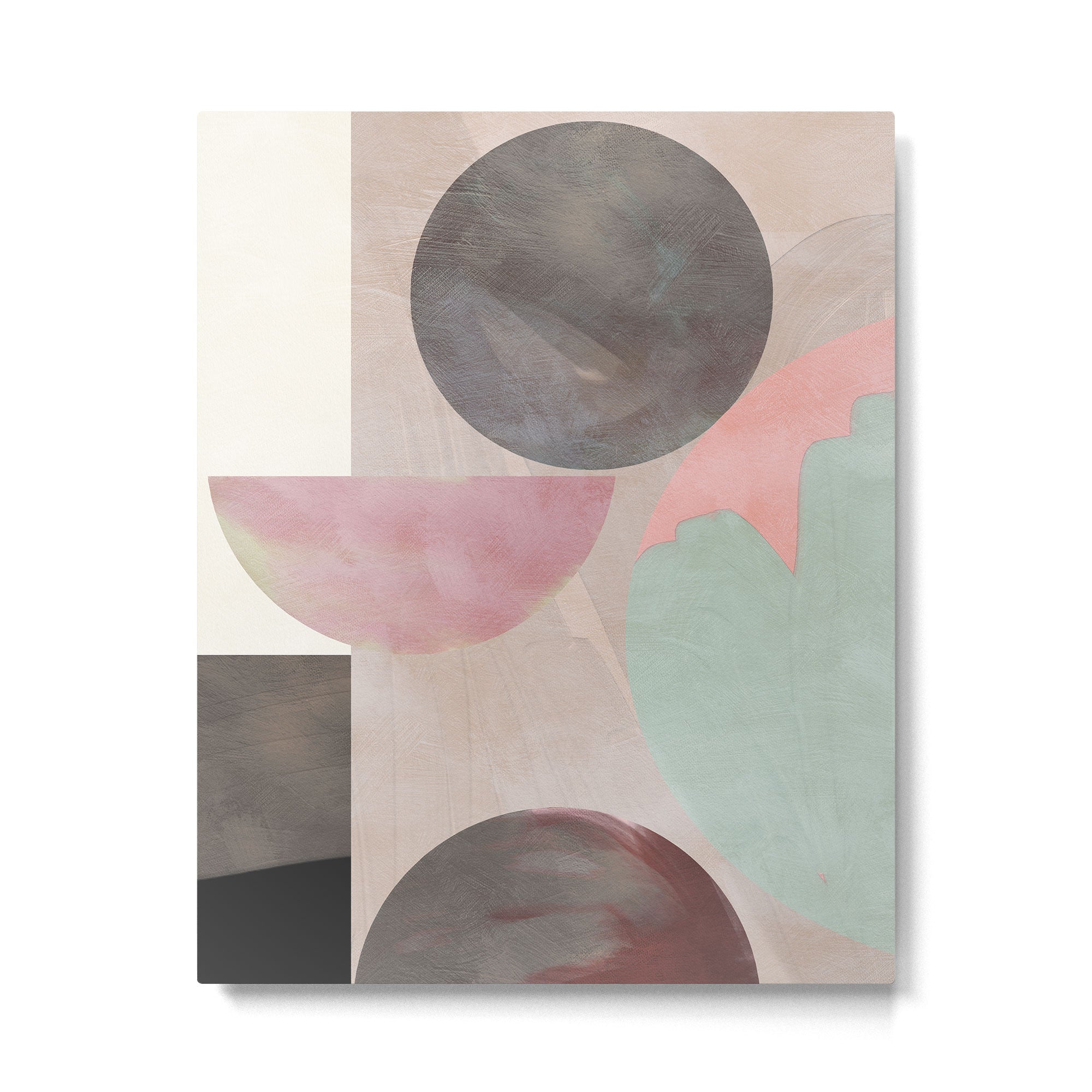mid century scandi winter shapes painted 3 Metal Print | TeksDecor