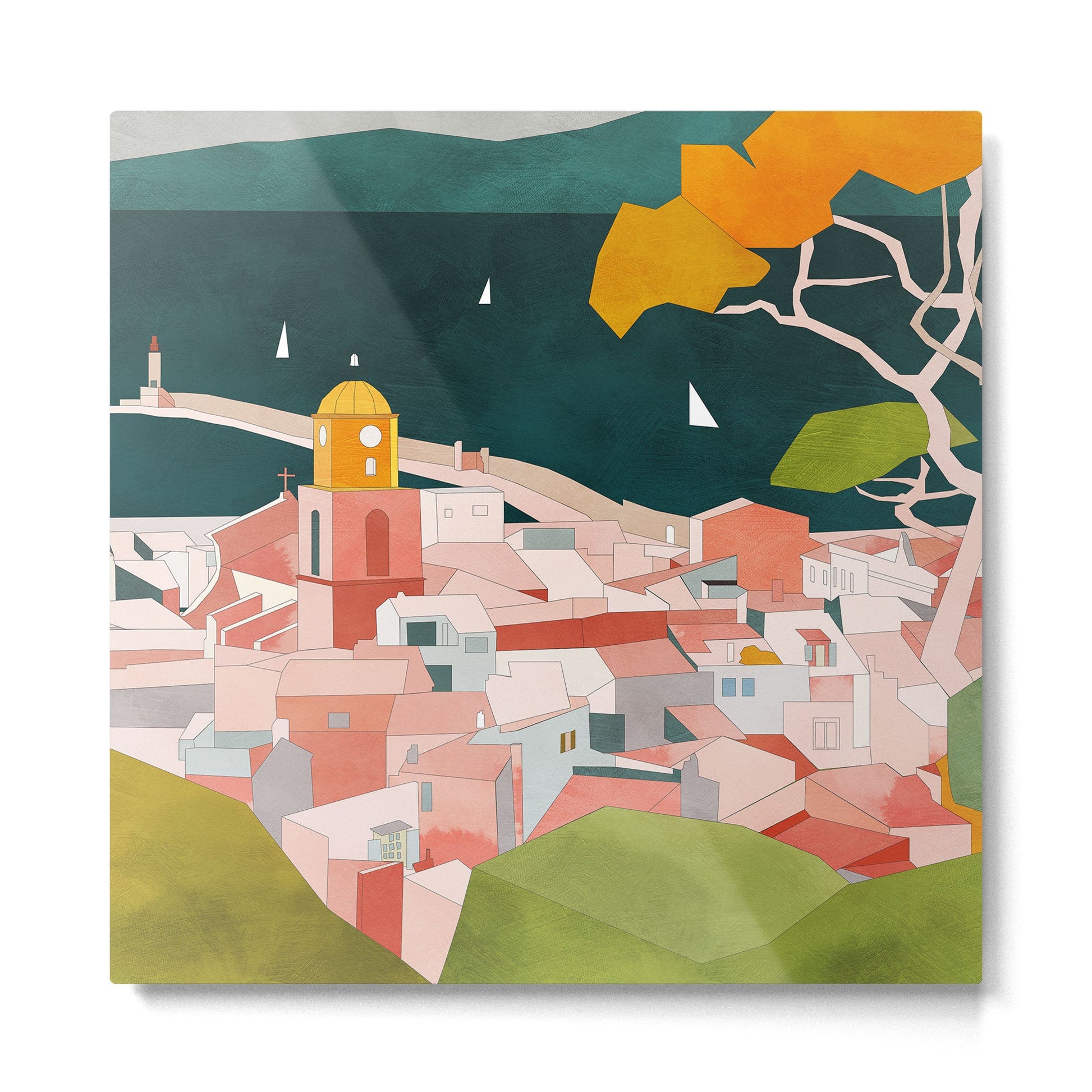 Saint Tropez Metal Print | TeksDecor