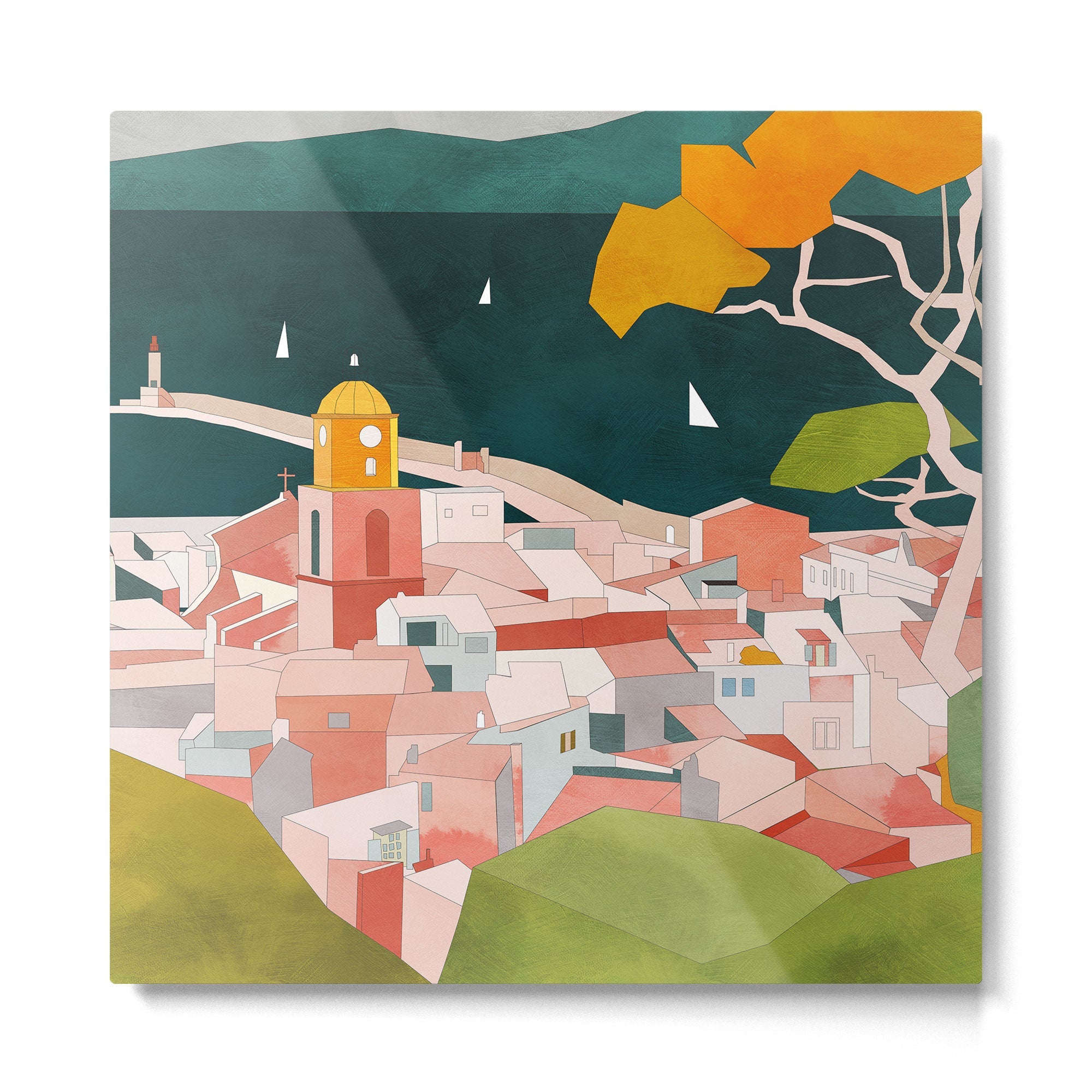 Saint Tropez Metal Print | TeksDecor